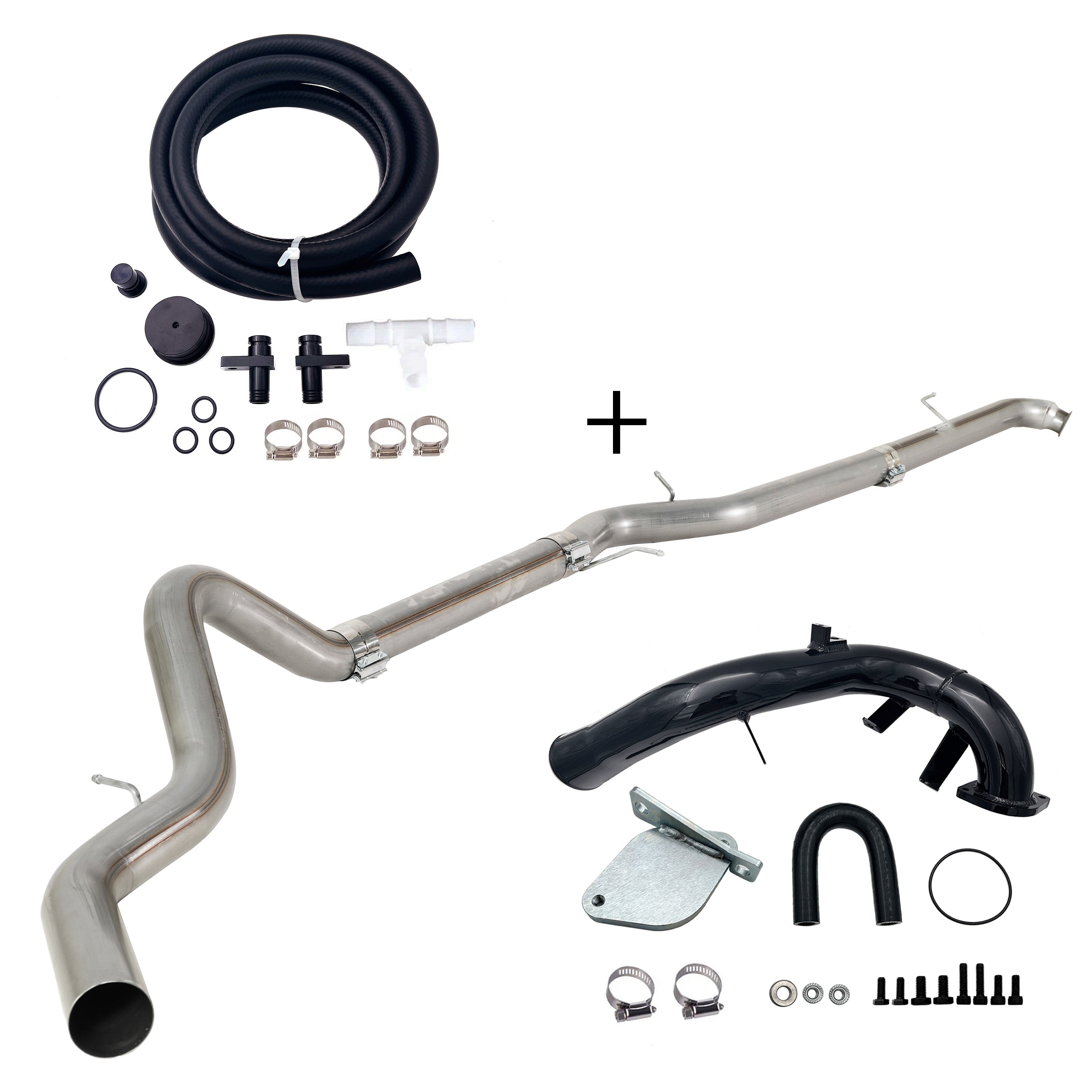 2007.5-2010 6.6L Duramax LMM 4"/5" Dp-back DPF pipe & EGR delete kit