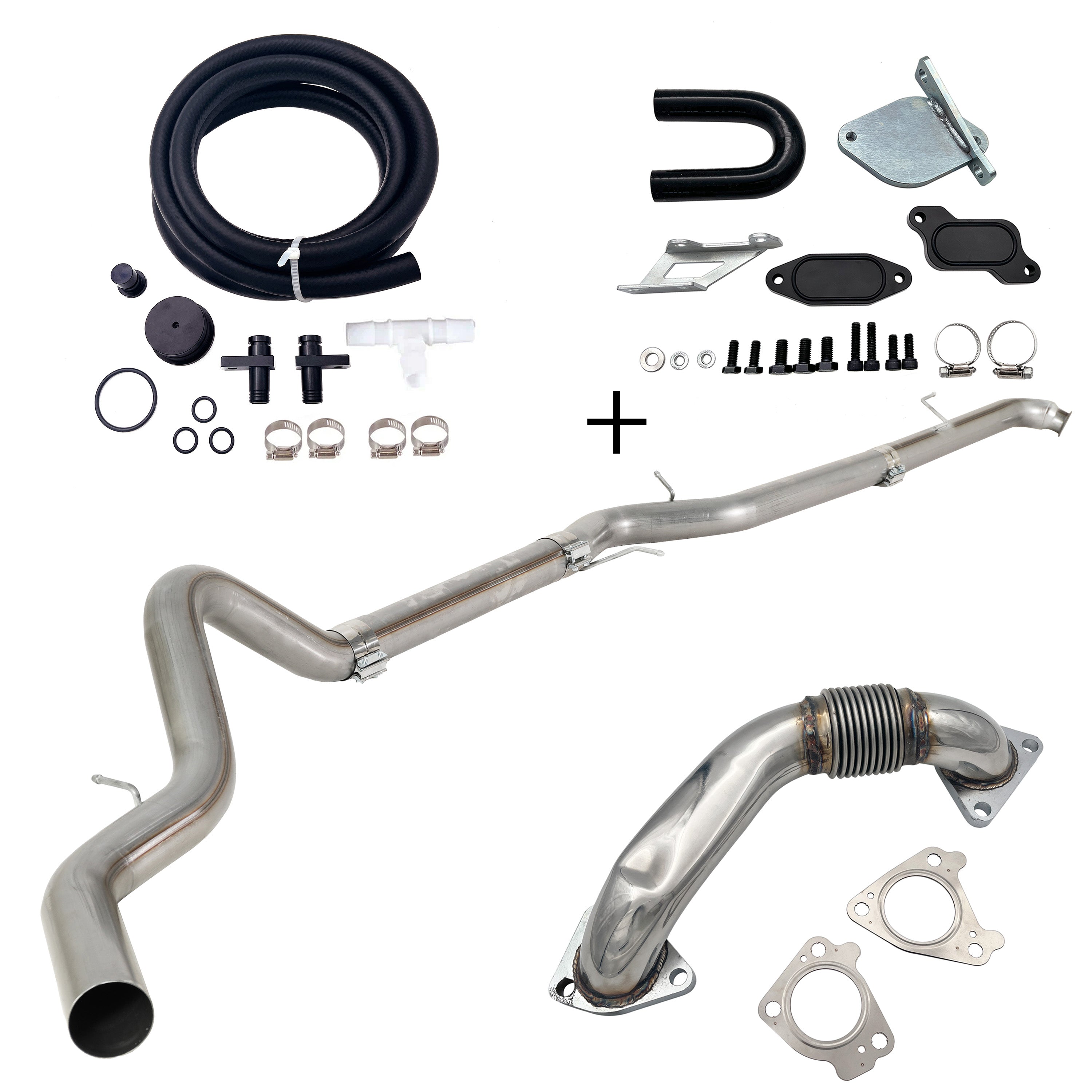 2007.5-2010 6.6L Duramax LMM 4"/5" Dp-back DPF pipe & EGR delete kit