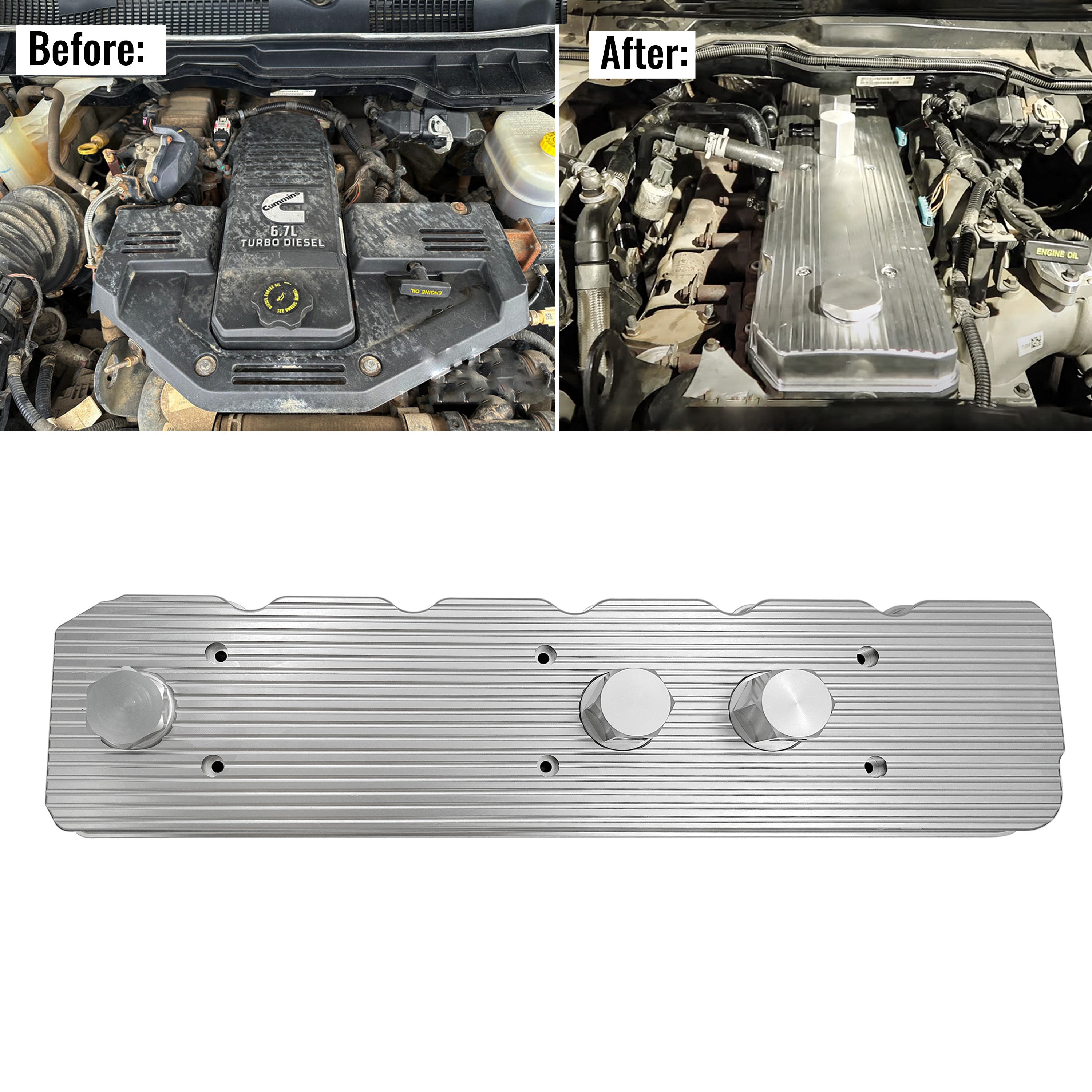 2006-2024 5.9L/6.7L Dodge Ram  Cummins Billet Valve Cover