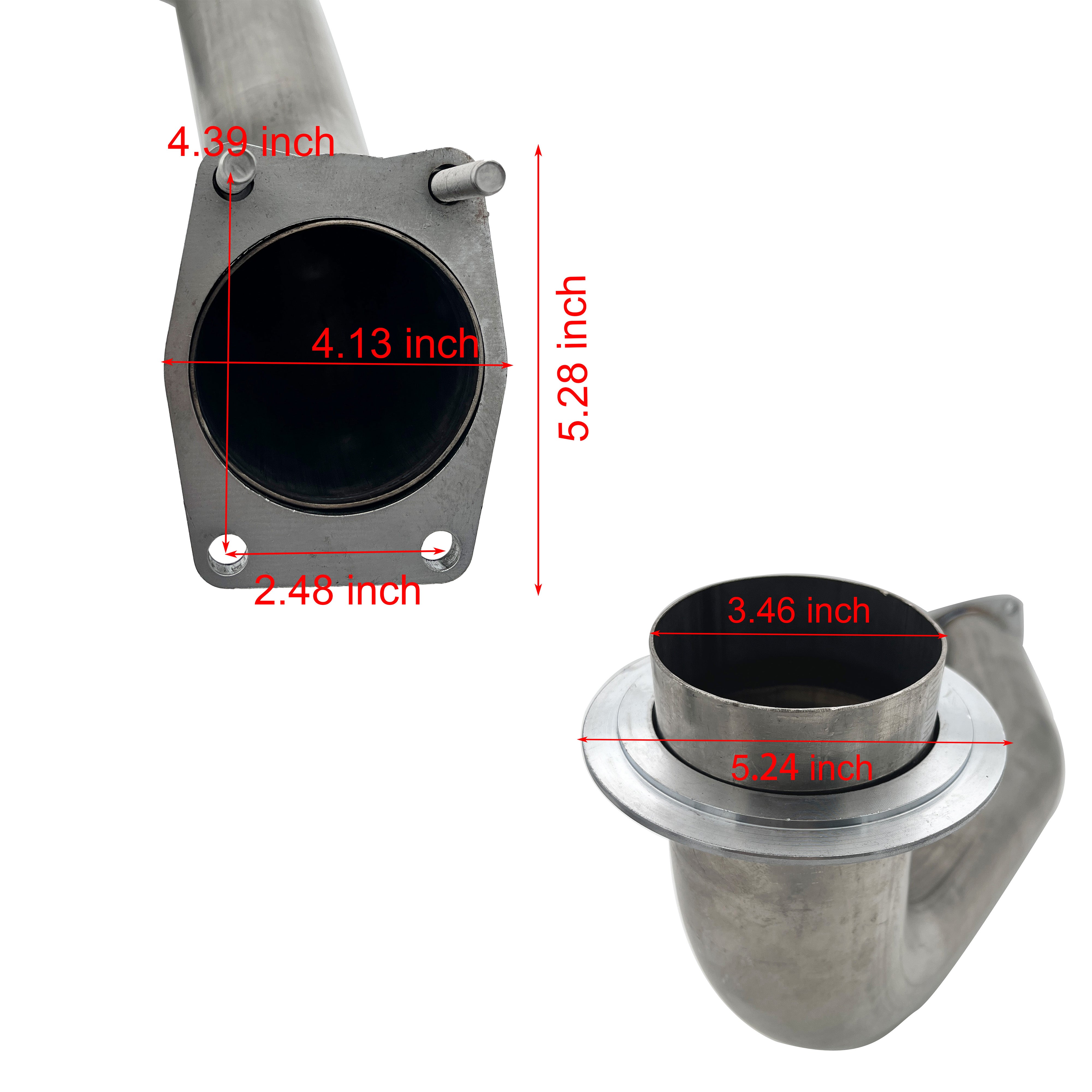 2017-2019 6.6L Duramax L5P 4" DPF Delete pipe & 3.5" Downpipe w/EGR Delete kit