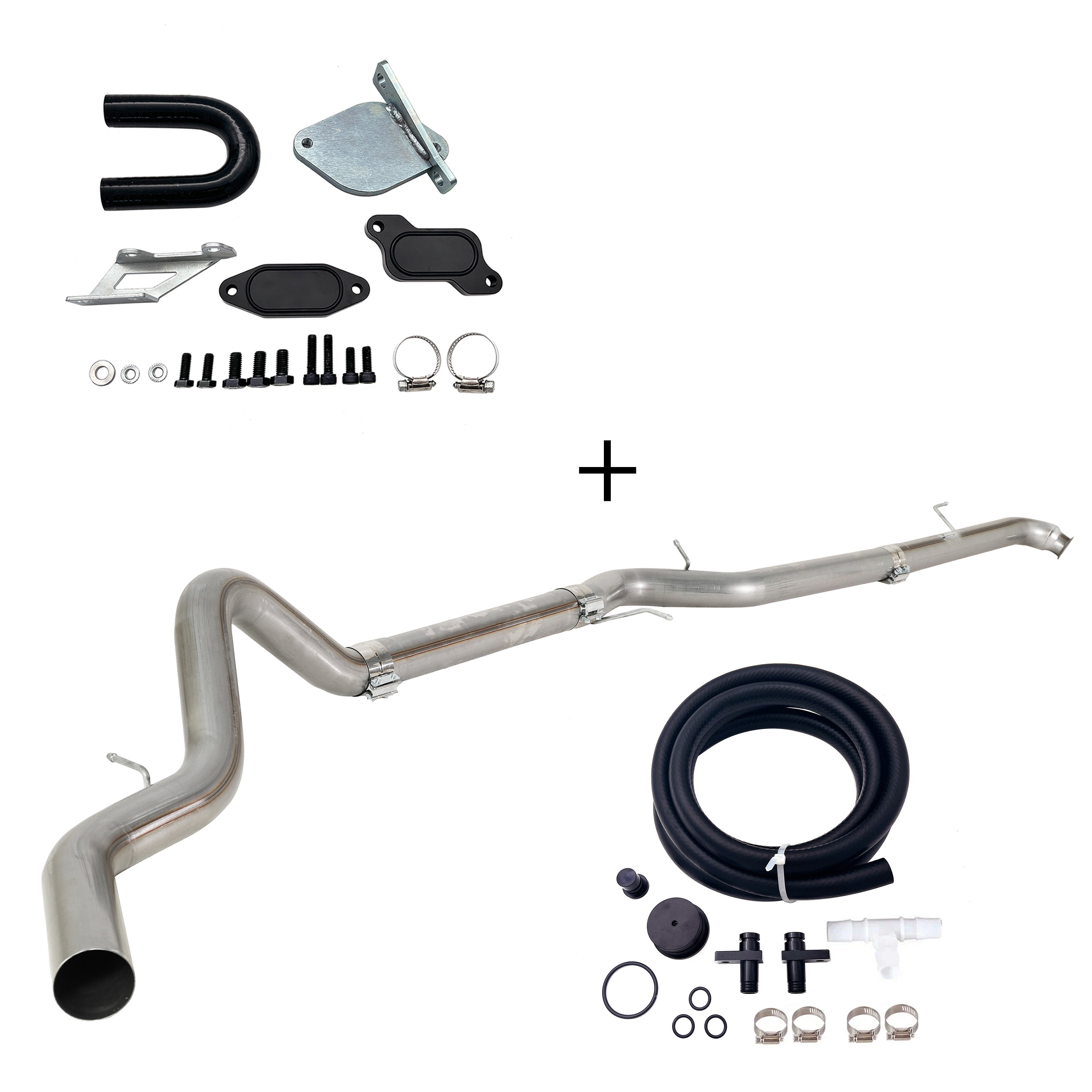 2007.5-2010 6.6L Duramax LMM 4"/5" Dp-back DPF pipe & EGR delete kit