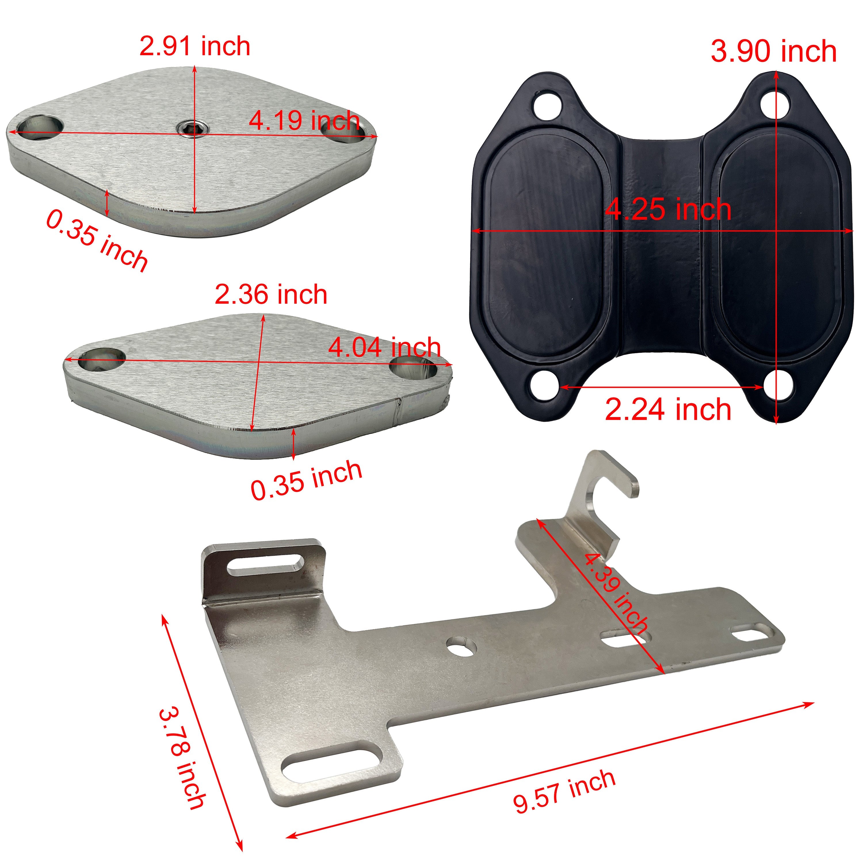 2010-2012 6.7L Ram 4" DPF/DEF/EGR/CCV Delete Kit