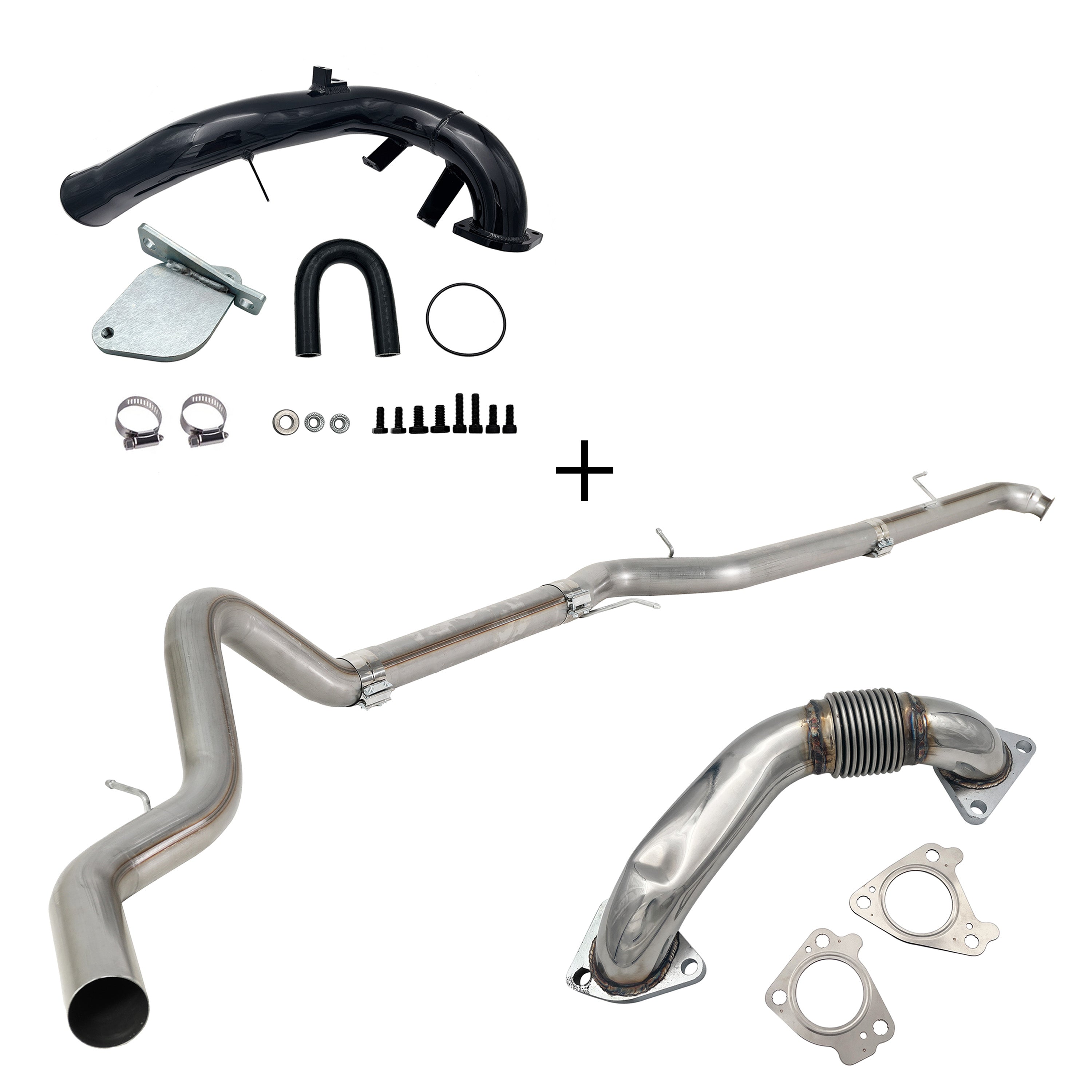 2007.5-2010 6.6L Duramax LMM 4"/5" Dp-back DPF pipe & EGR delete kit
