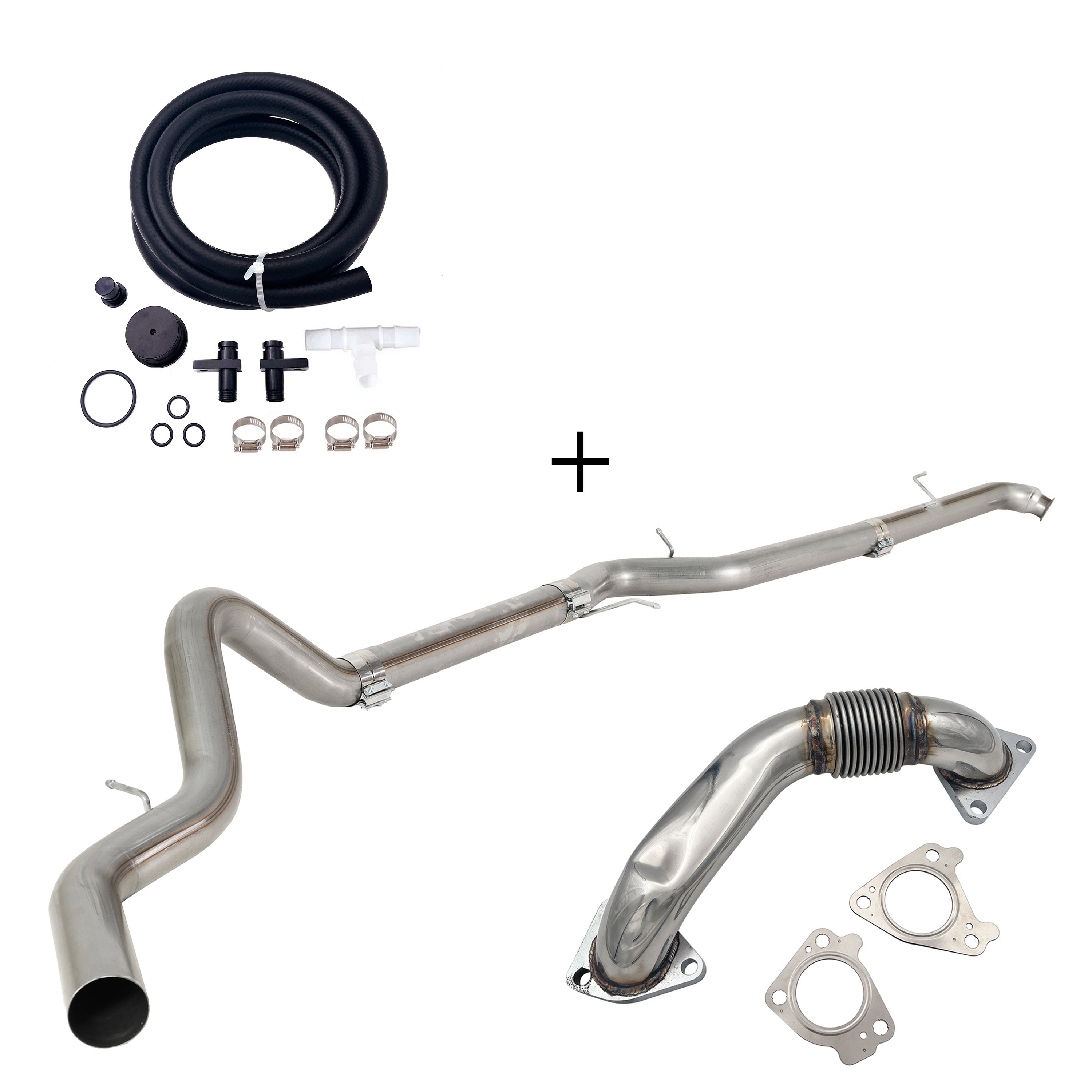 2007.5-2010 6.6L Duramax LMM 4"/5" Dp-back DPF pipe & EGR delete kit