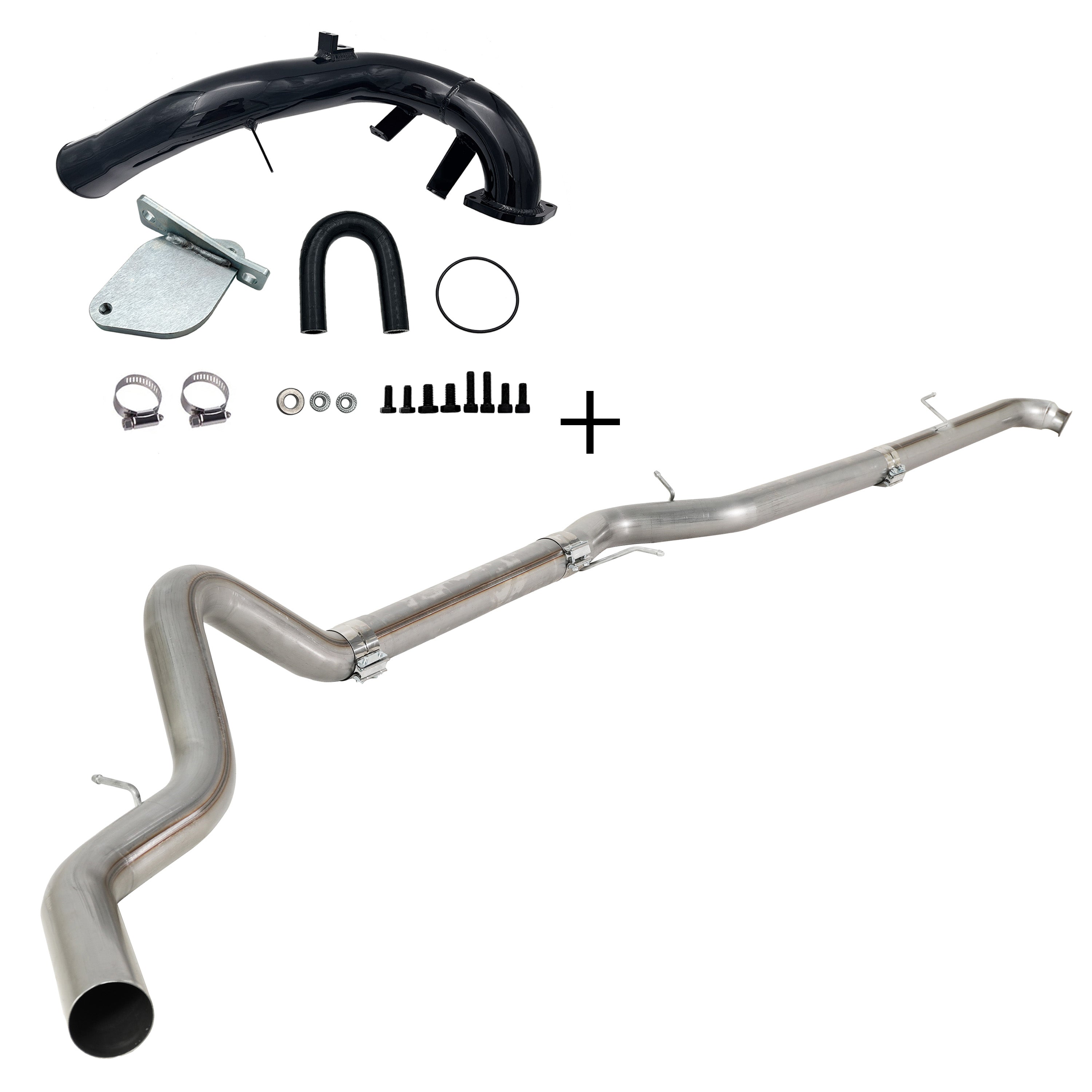 2007.5-2010 6.6L Duramax LMM 4"/5" Dp-back DPF pipe & EGR delete kit