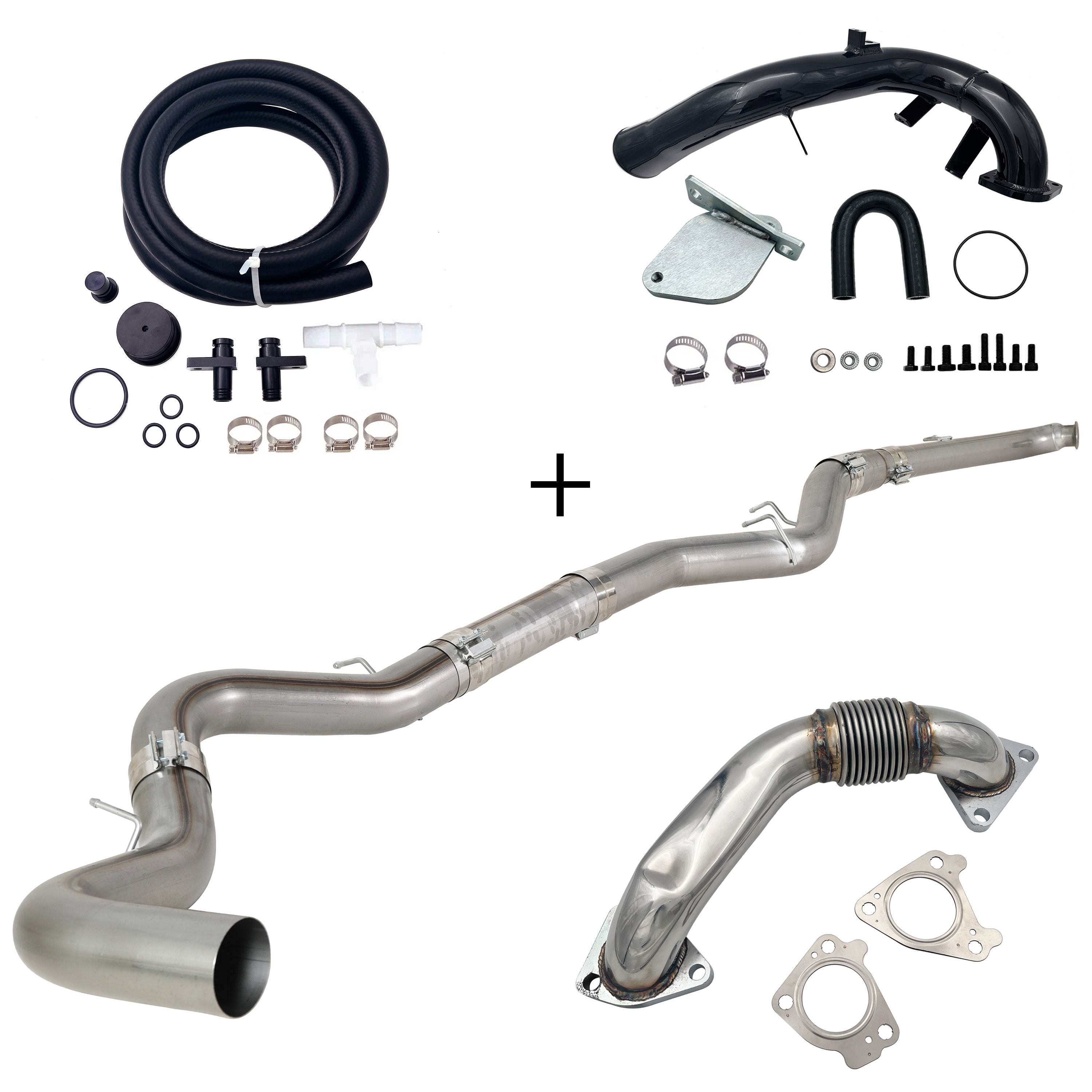 2007.5-2010 6.6L Duramax LMM 4"/5" Dp-back DPF pipe & EGR delete kit