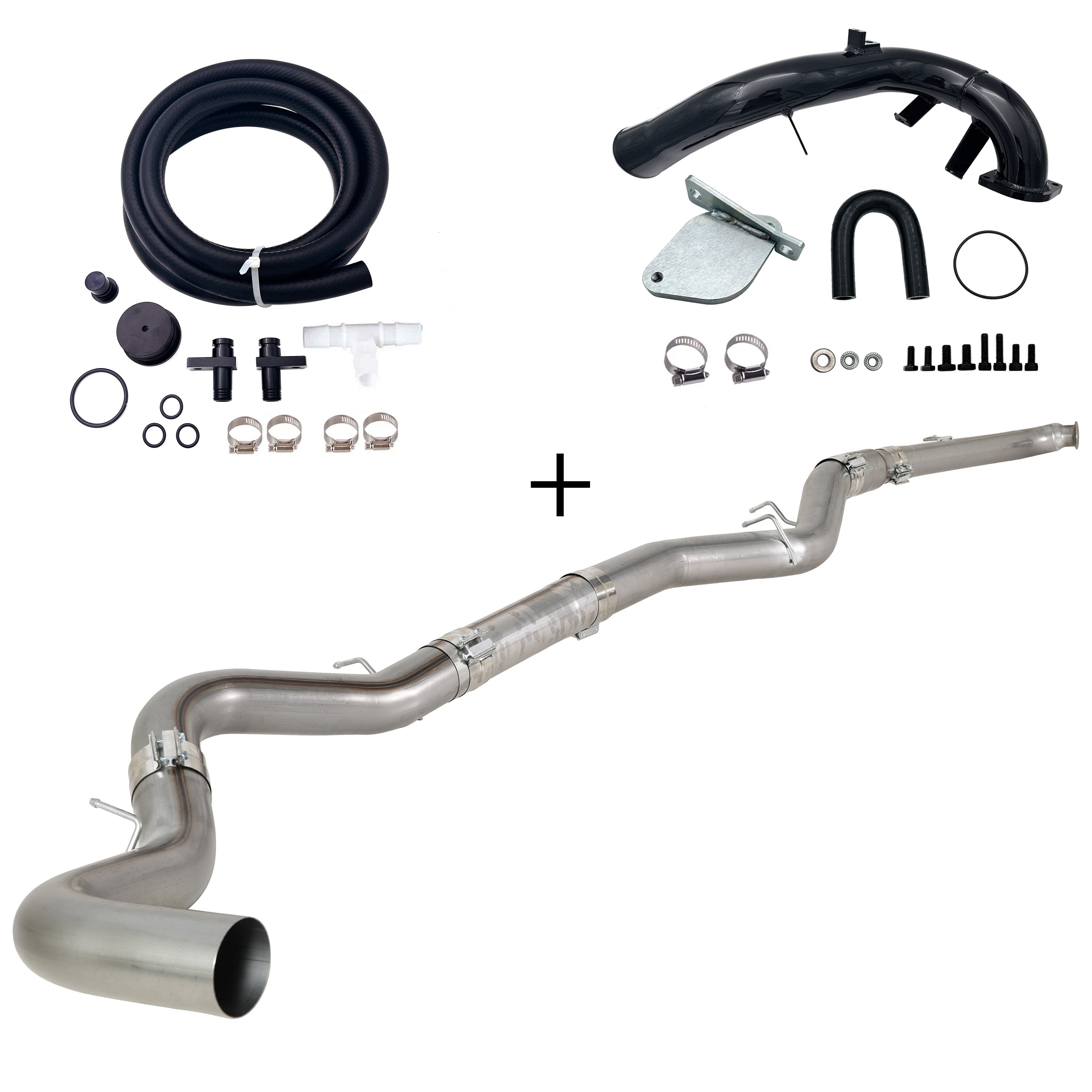 2007.5-2010 6.6L Duramax LMM 4"/5" Dp-back DPF pipe & EGR delete kit