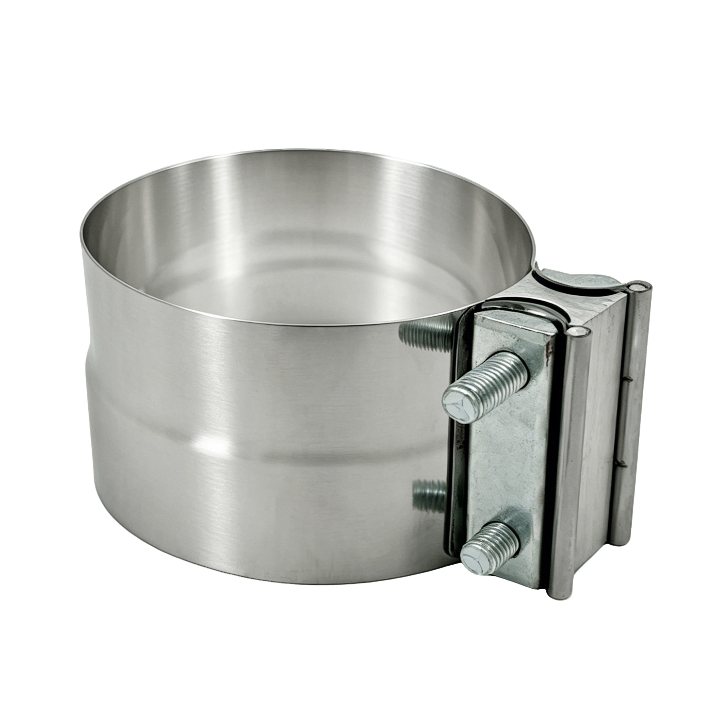 4 Inch to 5 Inch Exhaust Lap Joint Band Clamp - Heavy Duty Stainless Steel Muffler Connector for Universal Fit