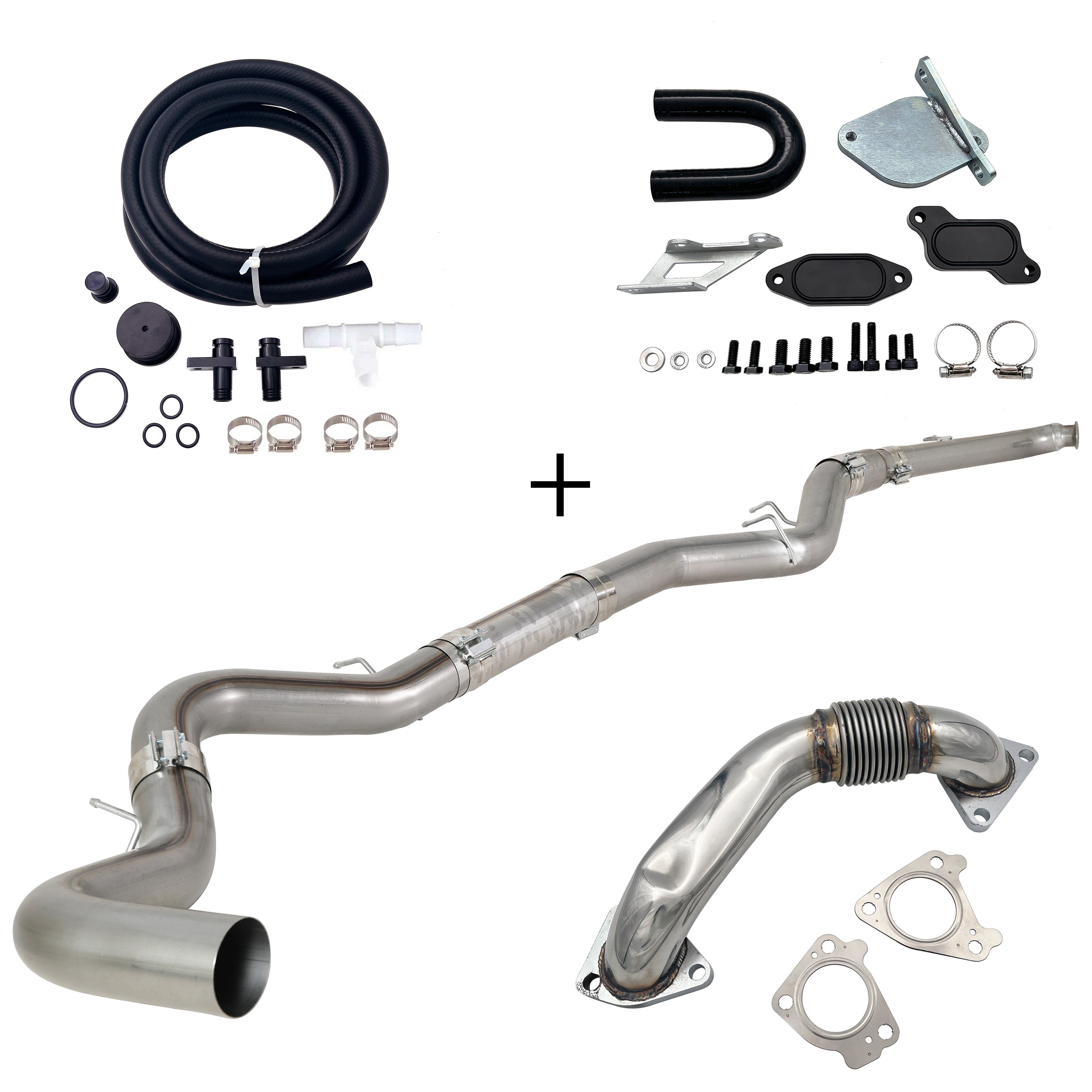 2007.5-2010 6.6L Duramax LMM 4"/5" Dp-back DPF pipe & EGR delete kit