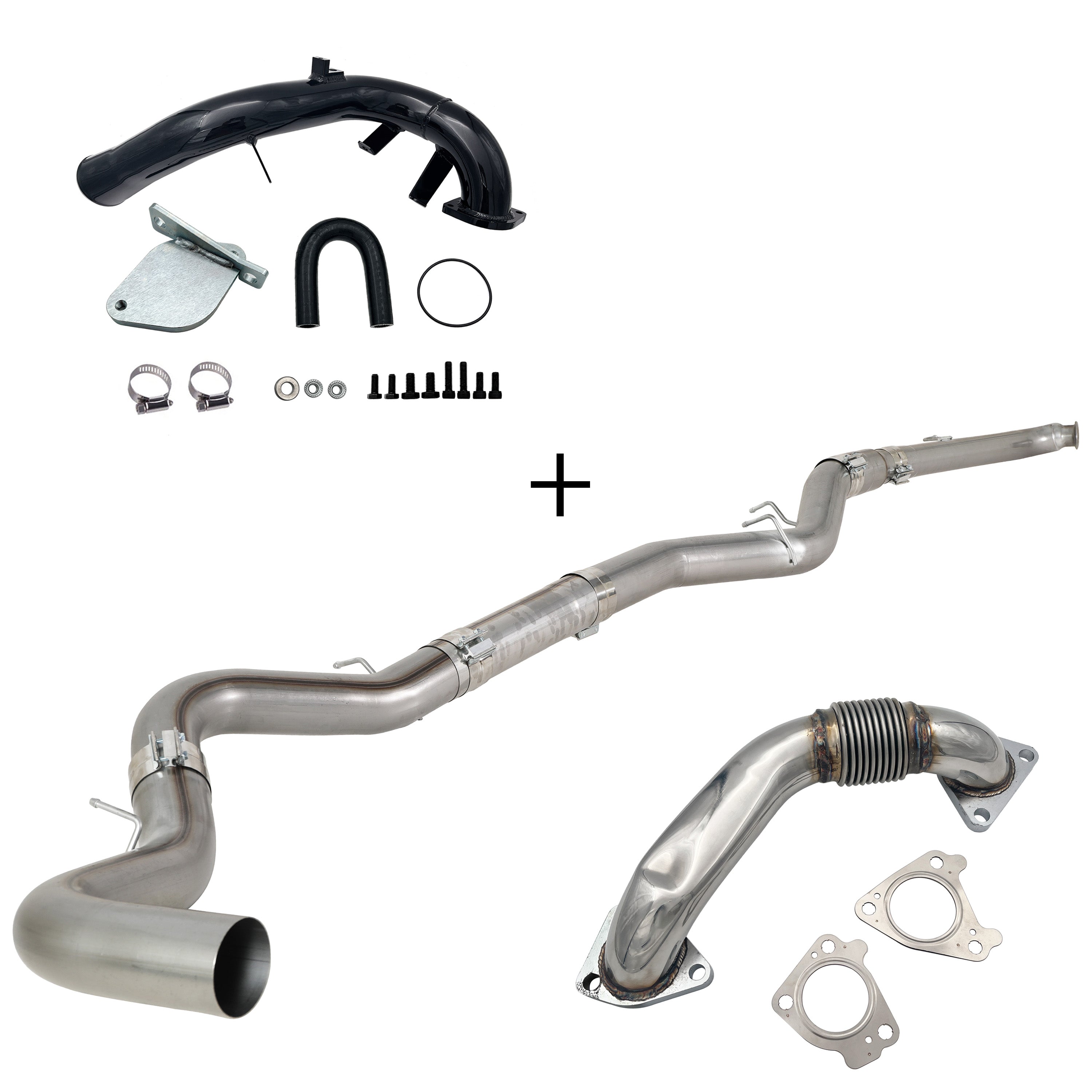 2007.5-2010 6.6L Duramax LMM 4"/5" Dp-back DPF pipe & EGR delete kit