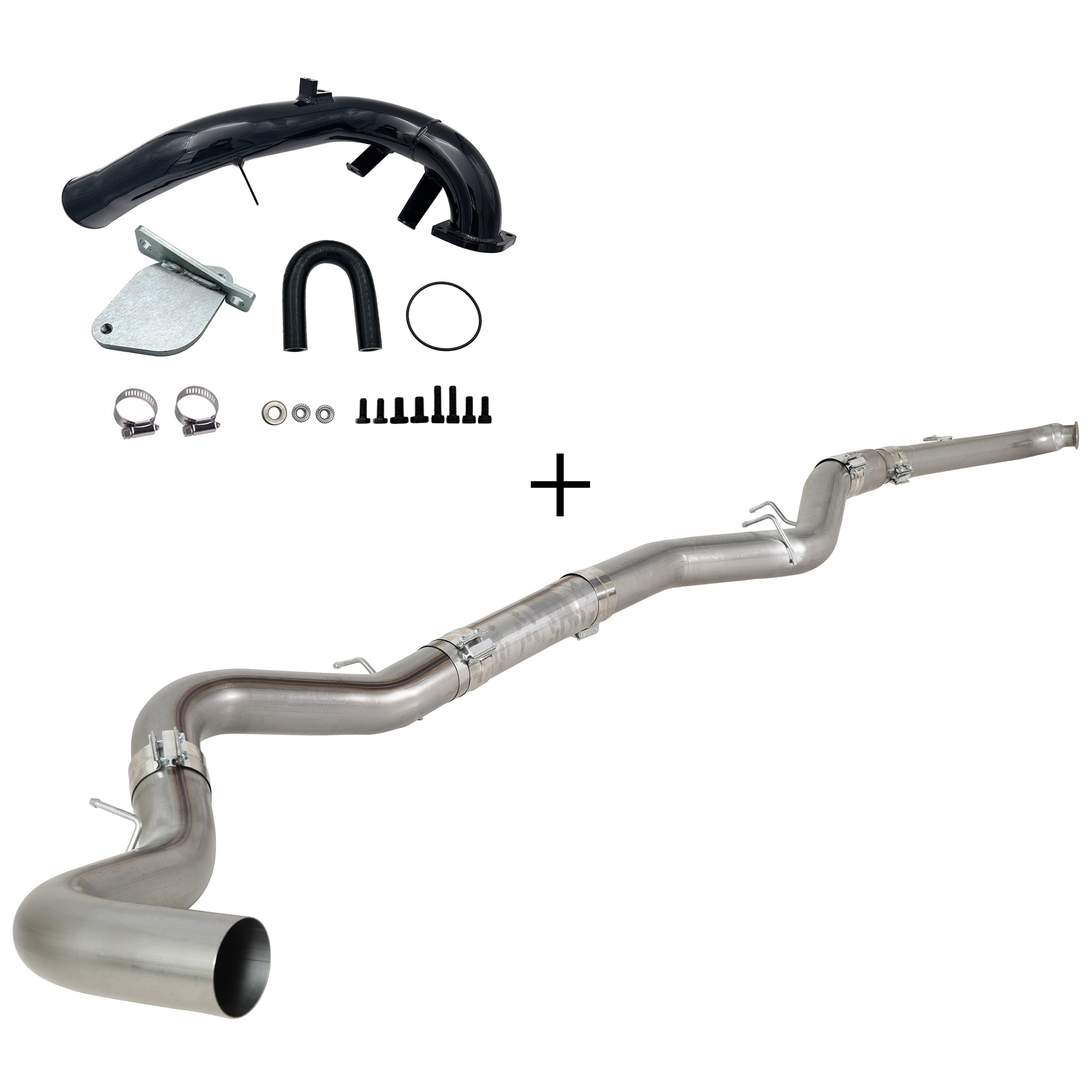 2007.5-2010 6.6L Duramax LMM 4"/5" Dp-back DPF pipe & EGR delete kit