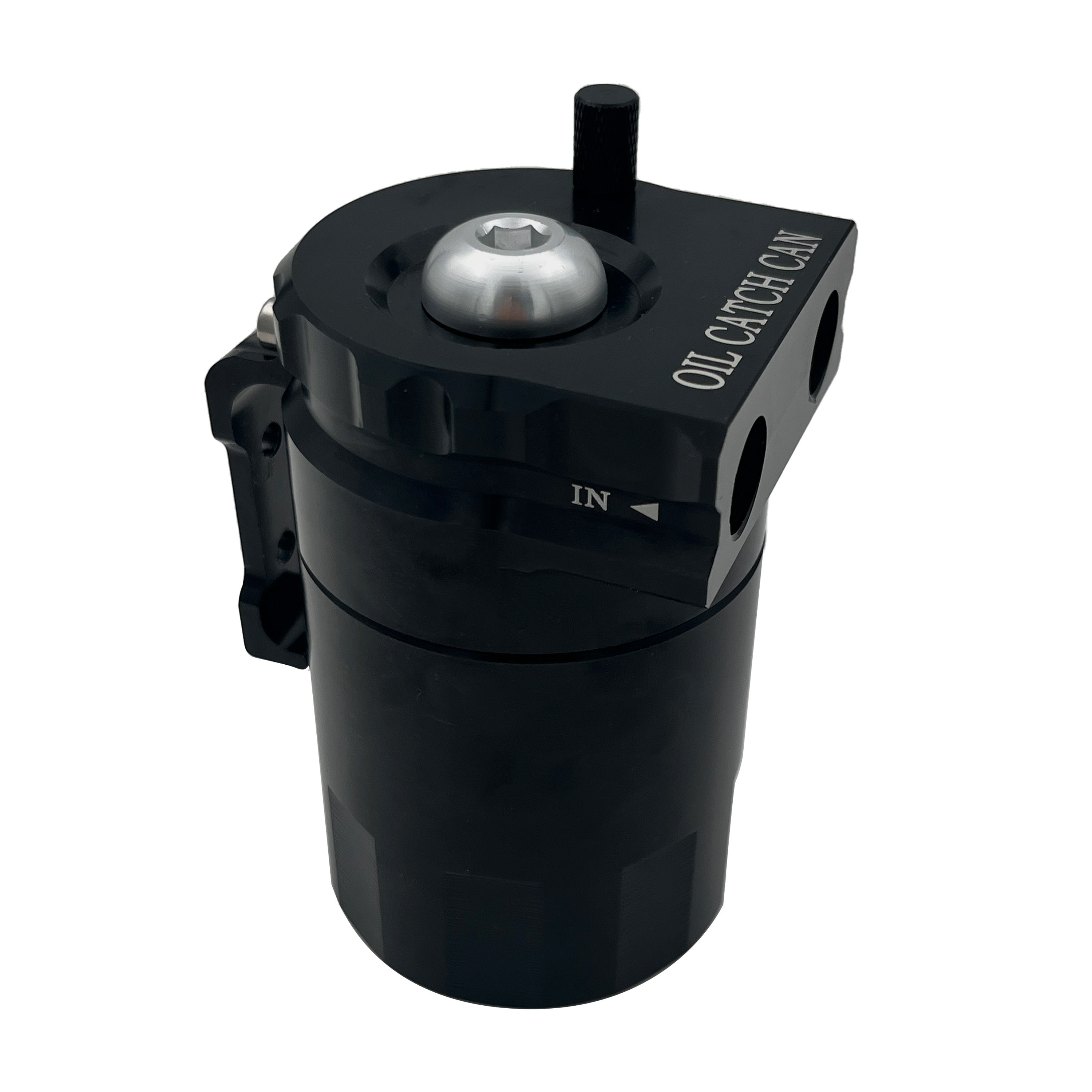 Oil Catch Reservoir Breather Can Tank with Filter Cylinder Aluminum Universal