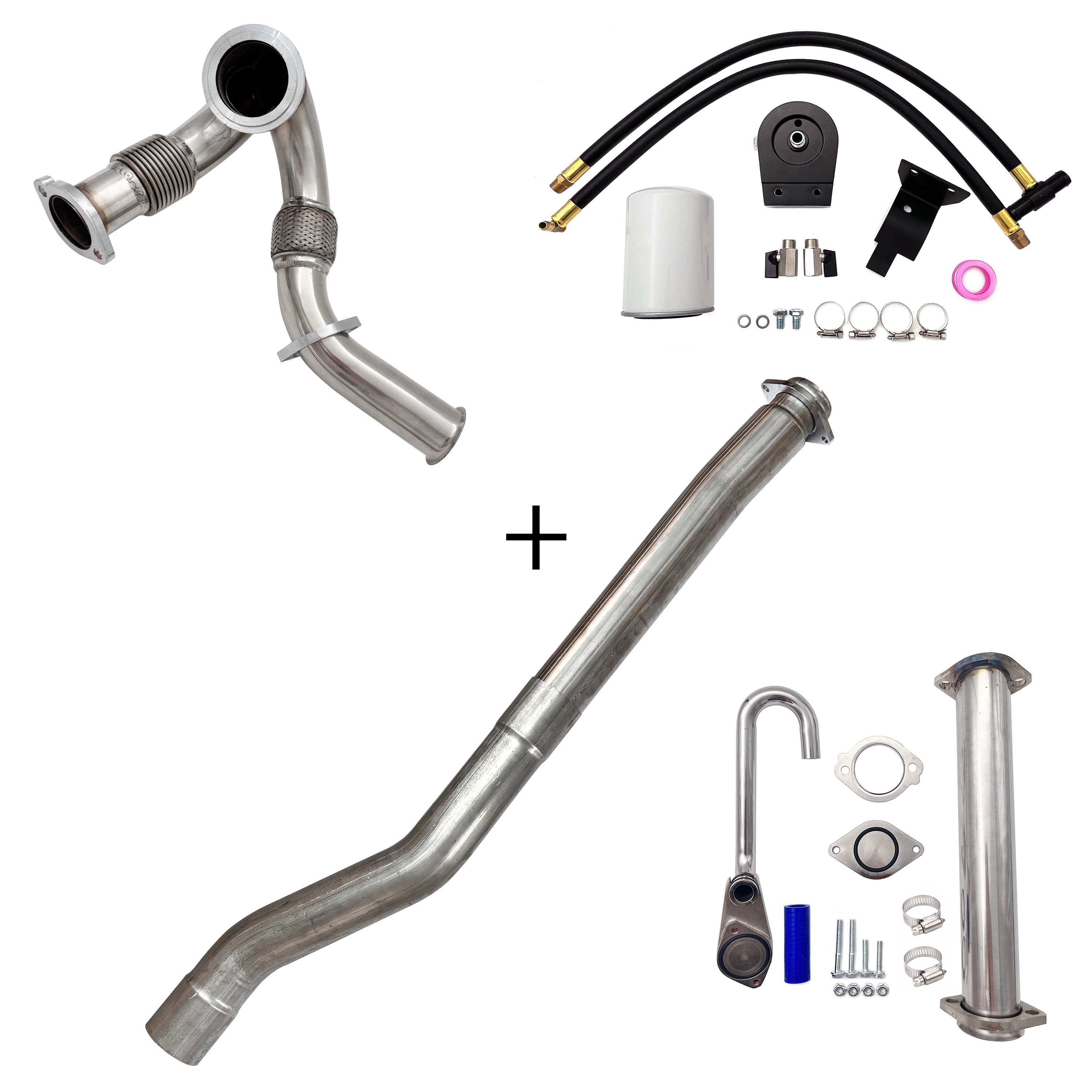 2003-2007 6.0L Ford Powerstroke Cat & Muffler/EGR/CCV/Up-Pipe Upgrade Kit