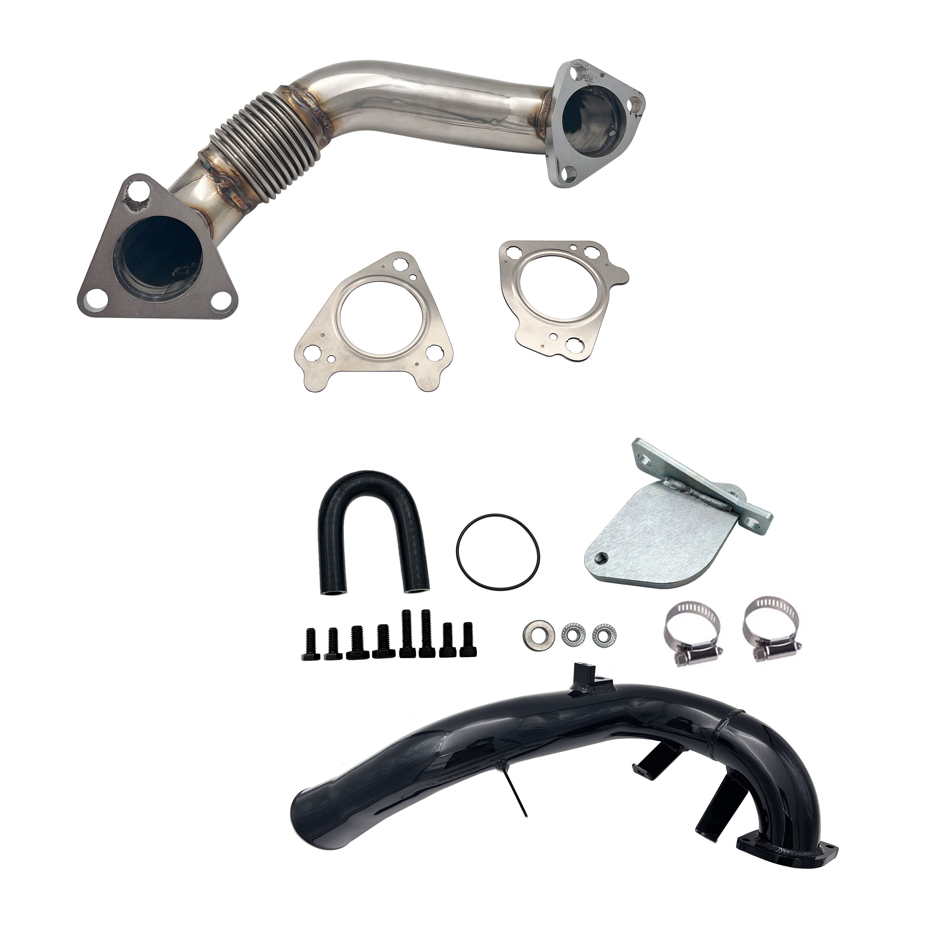 2007.5-2010 6.6L Duramax LMM Passenger Up-Pipe & EGR Delete Kit w/Intake