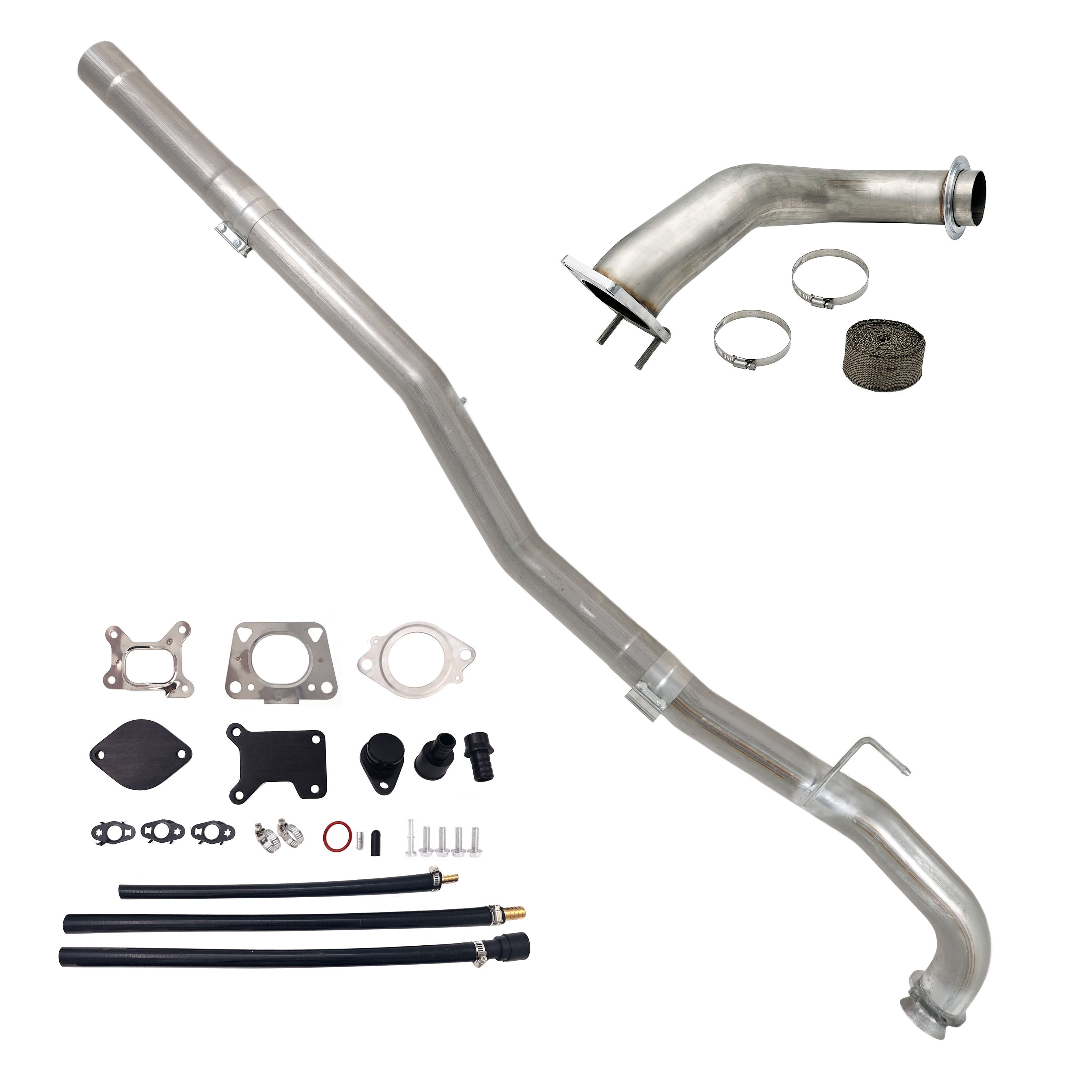 2017-2023 6.6L Duramax 4" DPF pipe & 3.5" Downpipe w/EGR Delete kit