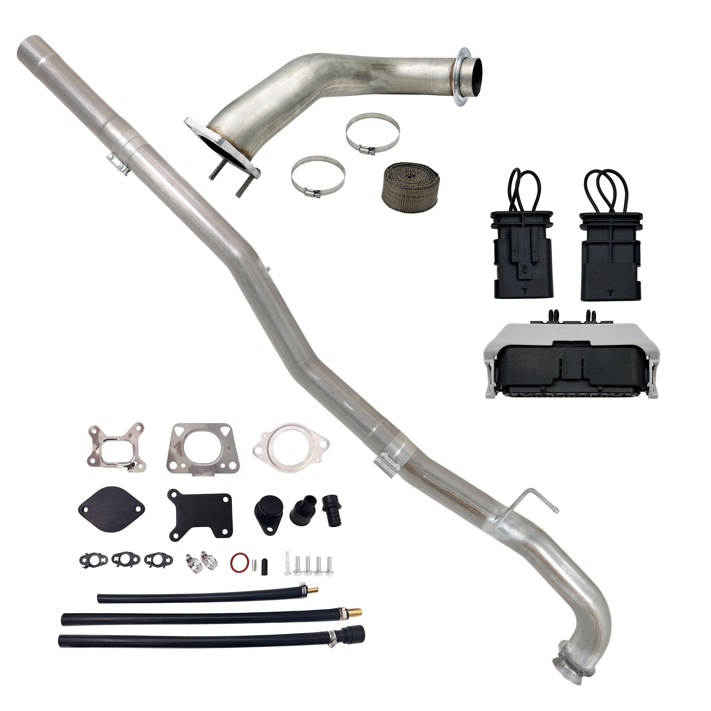 2020-2023 6.6L Duramax L5P 4" DPF Delete pipe & 3.5" Downpipe w/EGR Delete kit