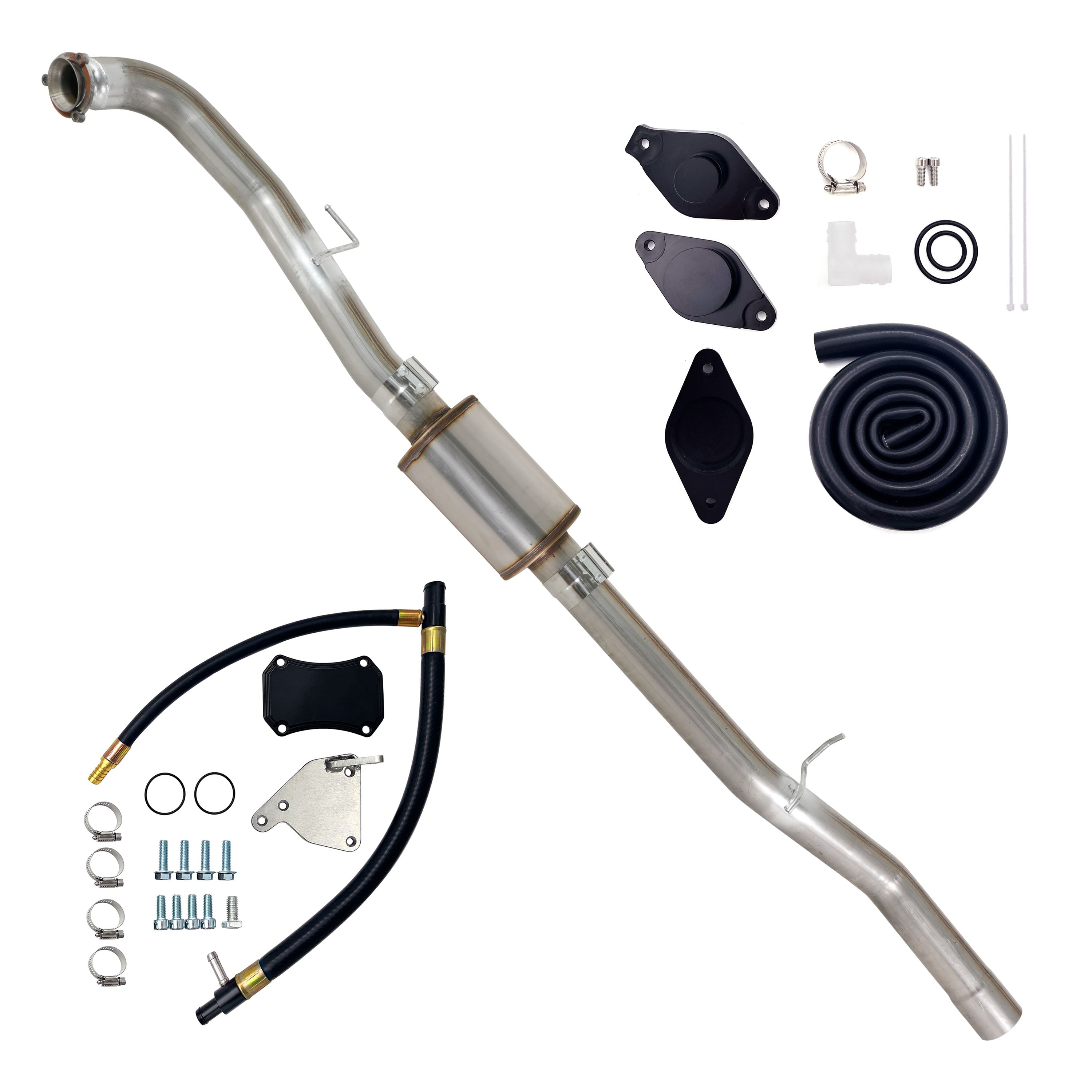 2011-2015.5 6.6L Duramax LML 4" DPF & CAT Pipe /CCV/EGR Delete Kit