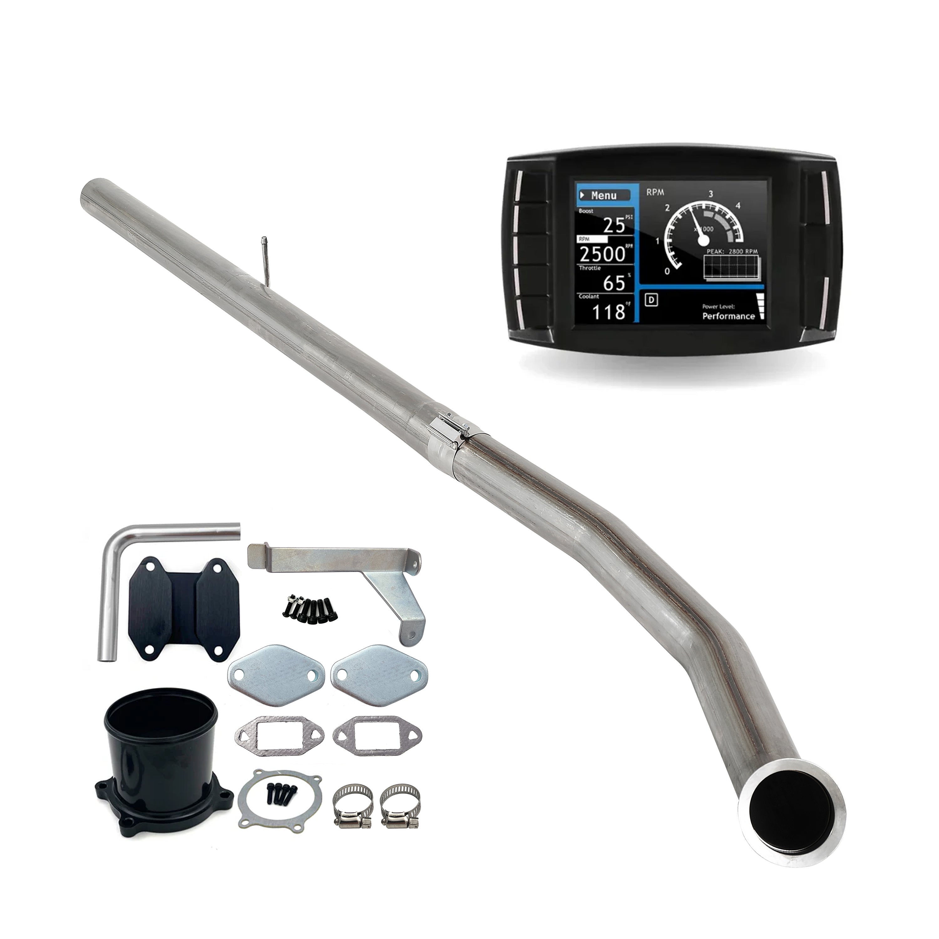 2007.5-2009 6.7L Ram 4" DPF/DEF/EGR Delete All-in-One Kit