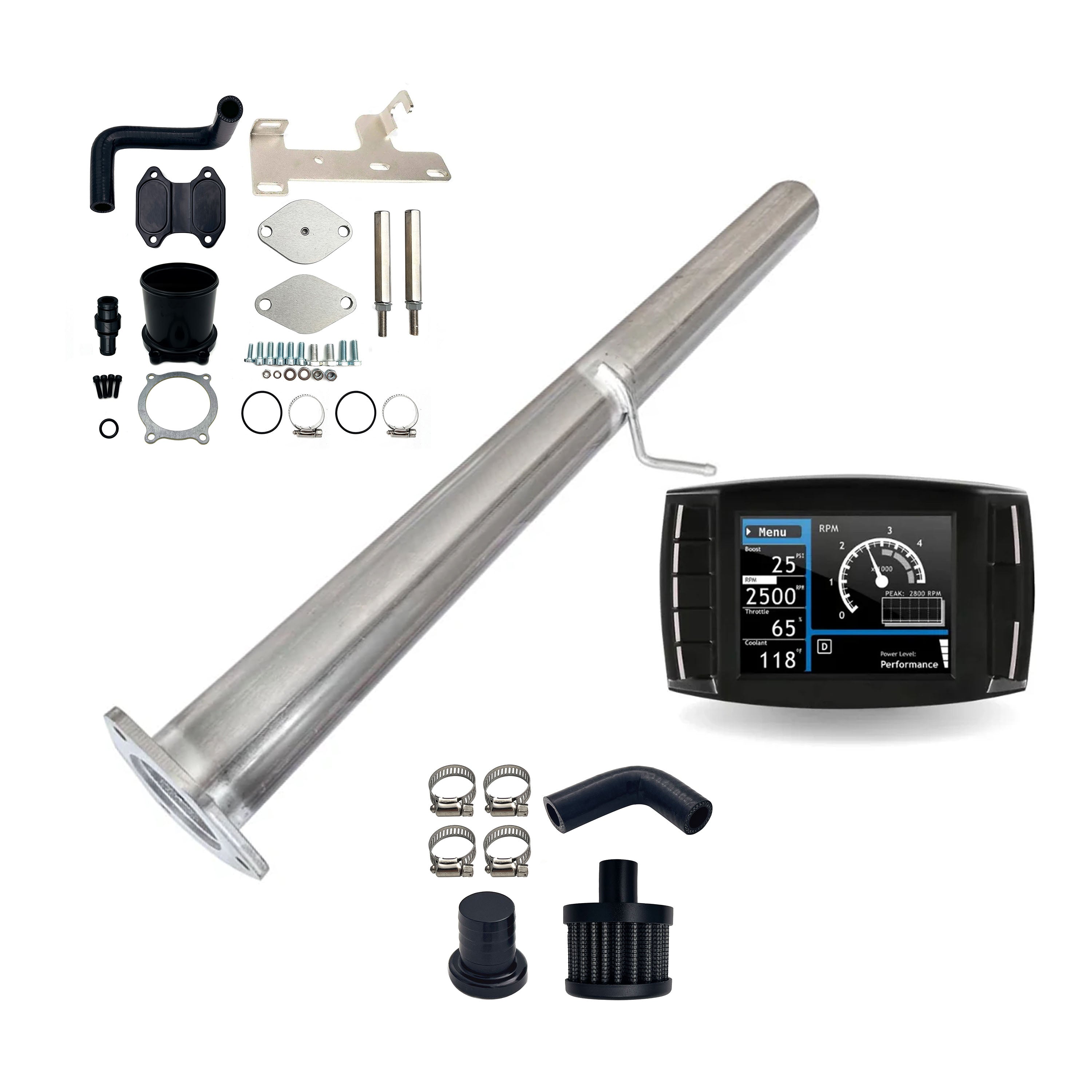 2010-2012 6.7L Ram 4" DPF/DEF/EGR/CCV Delete All-in-One Kit