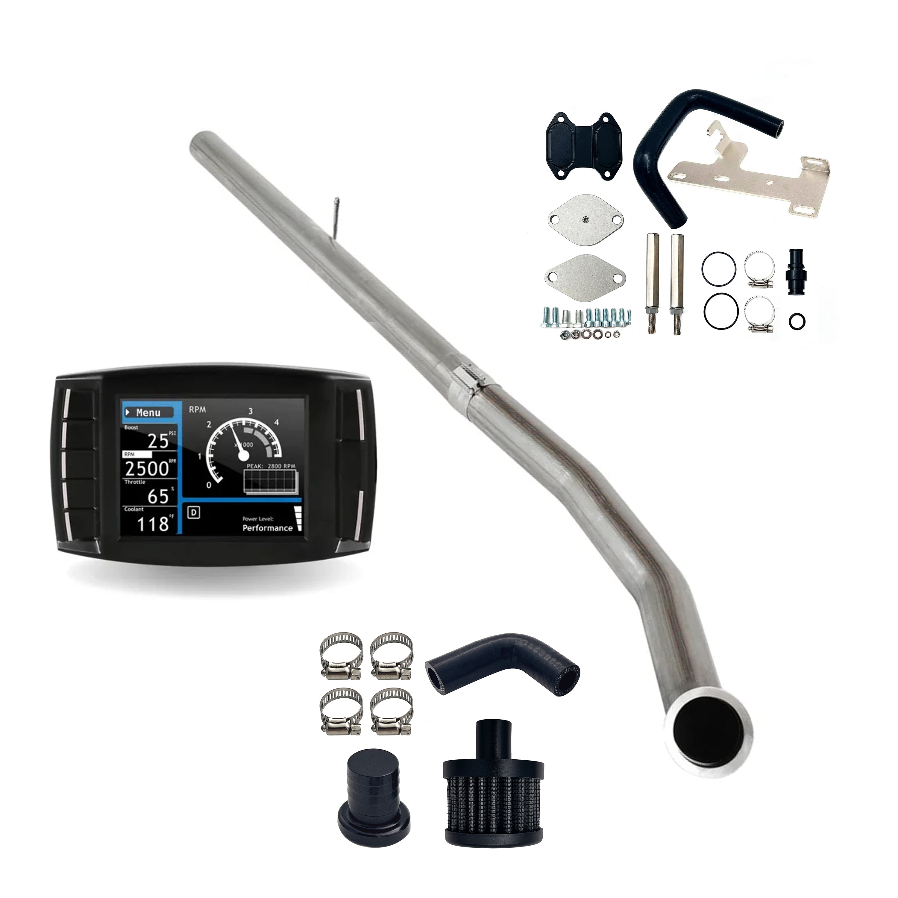 2010-2012 6.7L Ram 4" DPF/DEF/EGR/CCV Delete All-in-One Kit