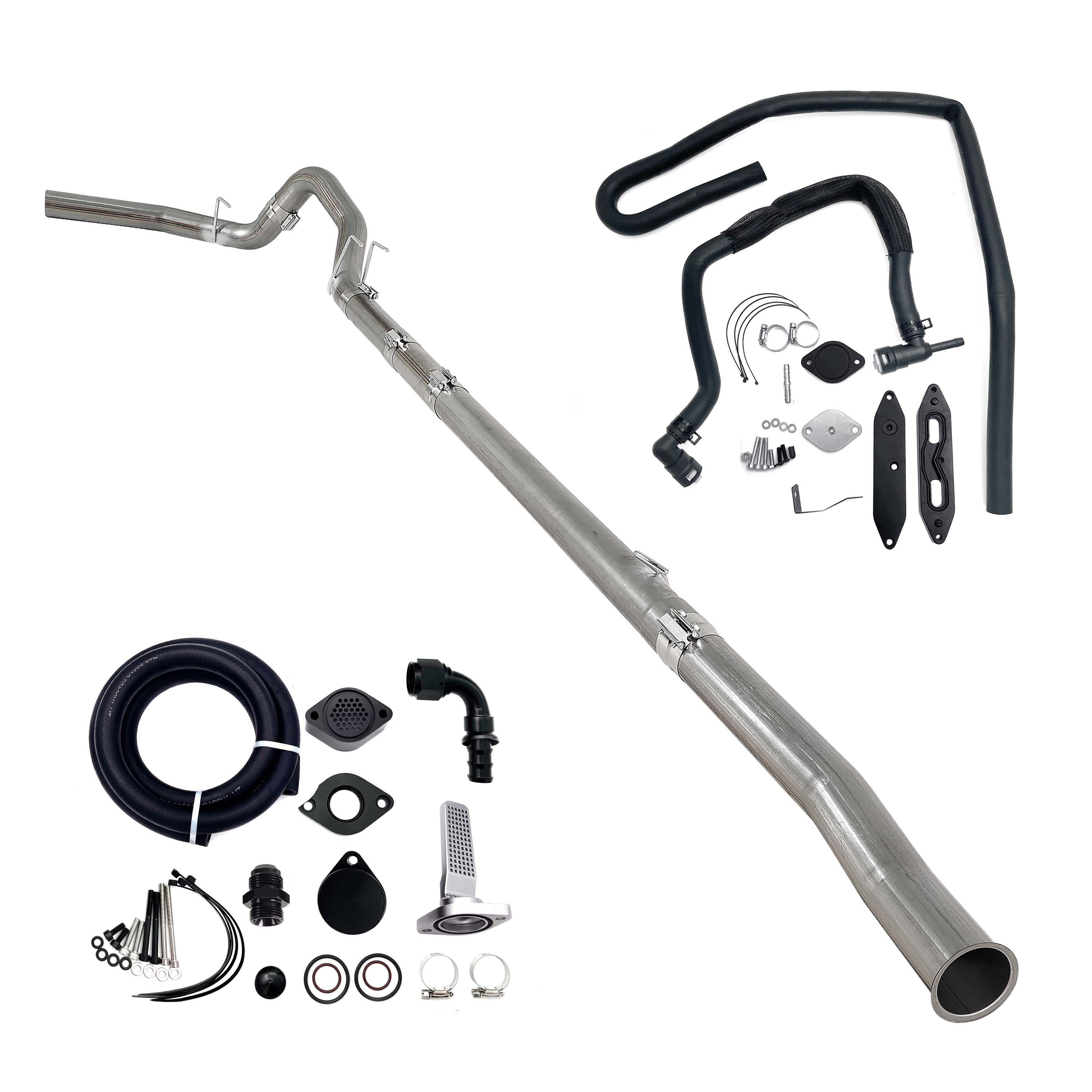 2011-2019 6.7L Ford Powerstroke 4" Dp-Back DPF/CCV/EGR Delete Kit