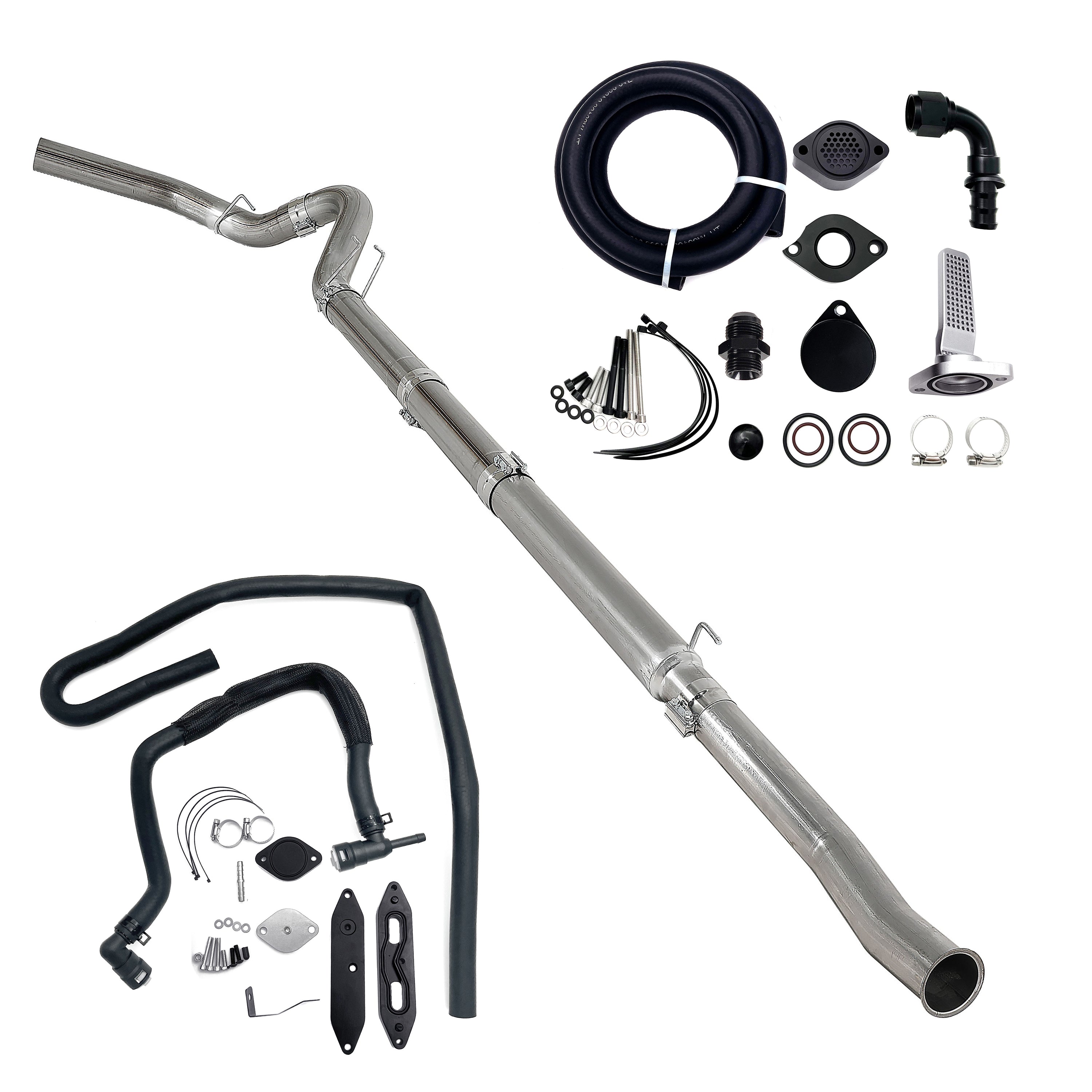 2011-2019 6.7L Powerstroke 5" Dp-Back pipe & CCV Reroute EGR cooler Delete Kit