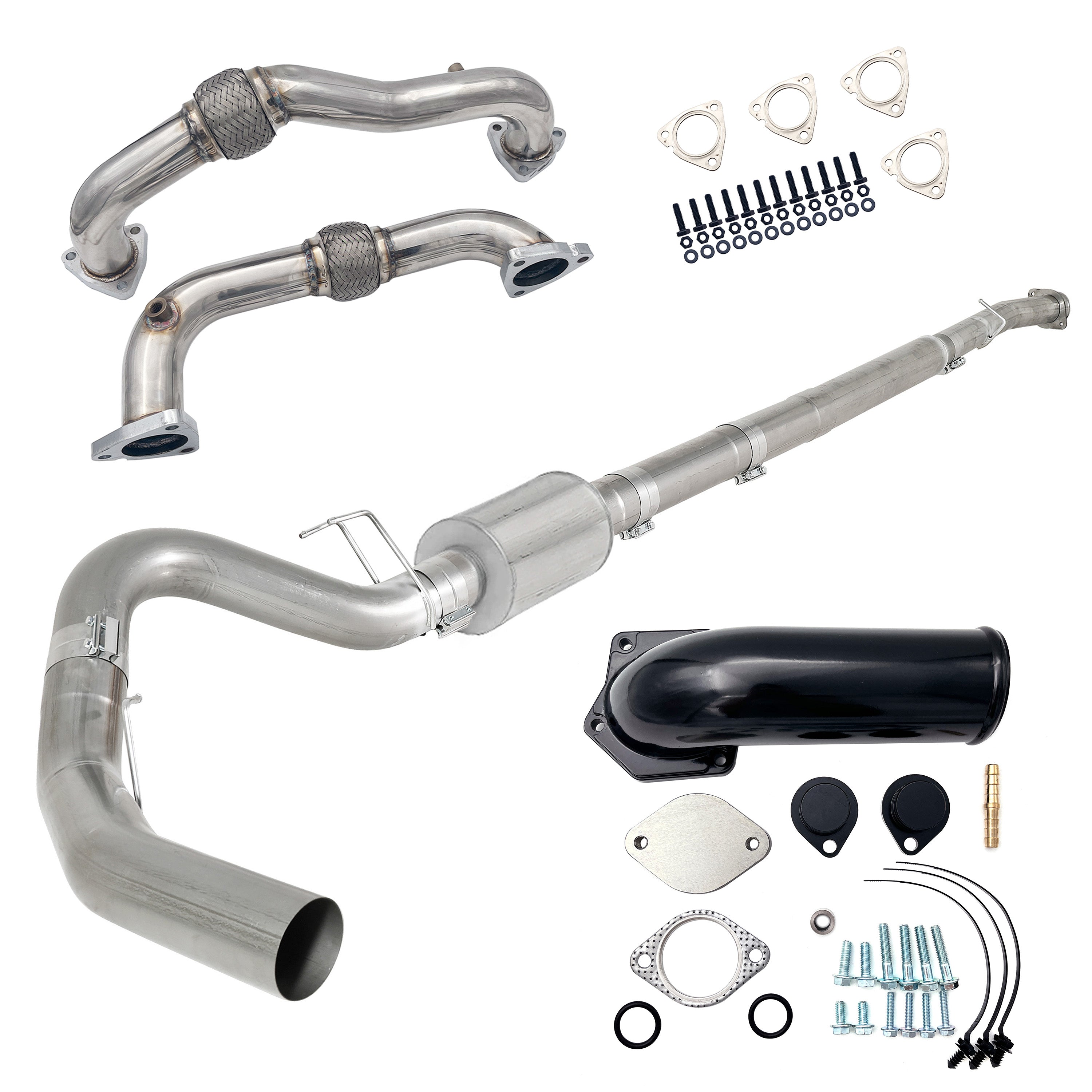 2008-2010 6.4L Ford Powerstroke 5" Dp-Back DPF Delete Pipe & EGR Delete Kit
