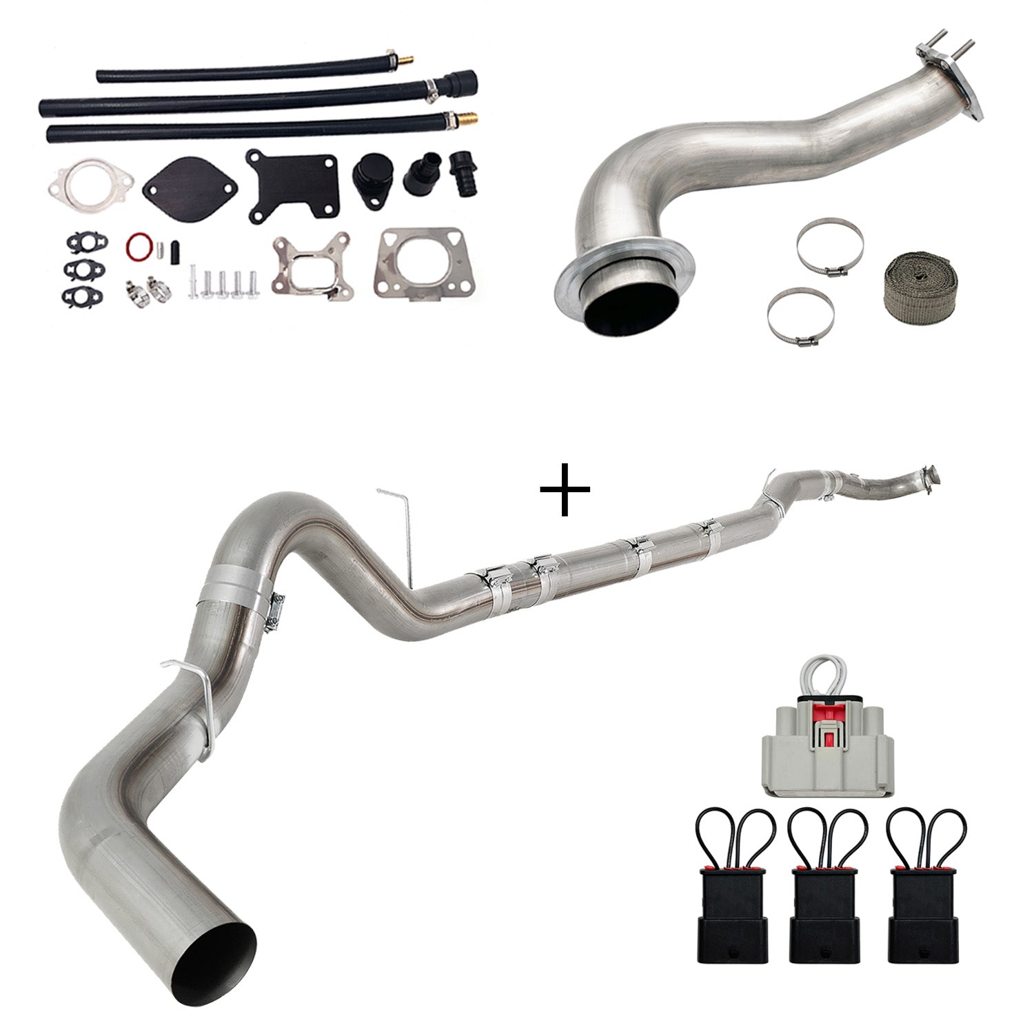 2017-2023 6.6L Duramax L5P DPF/CCV/EGR Delete & Downpipe w/Can Bus kit