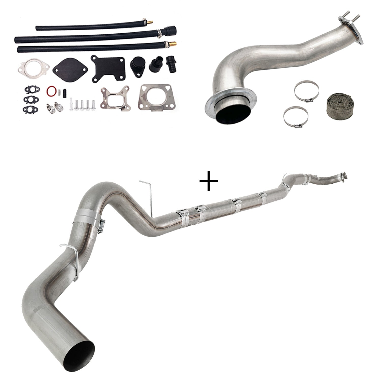 2017-2023 6.6L Duramax L5P DPF/CCV/EGR Delete & Downpipe w/Can Bus kit