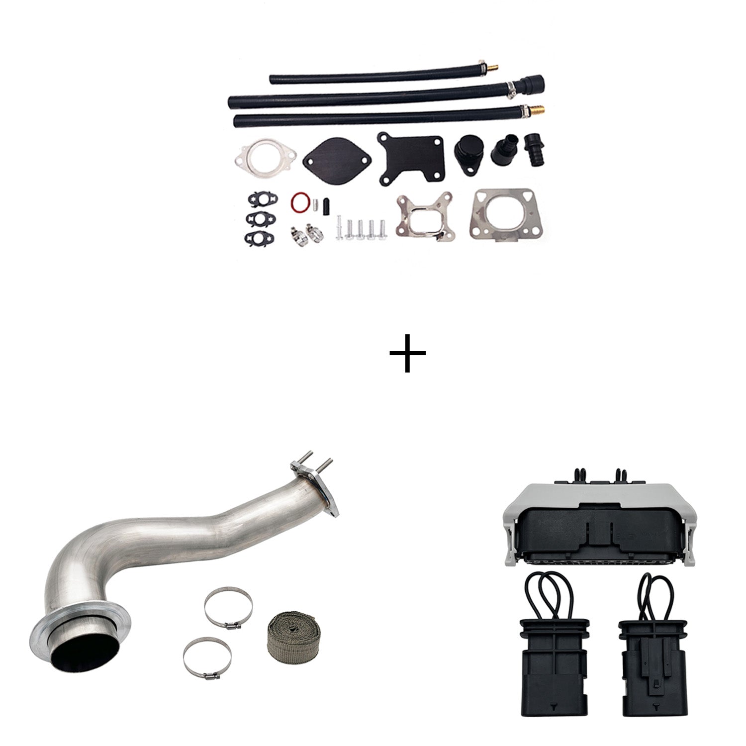 2017-2023 6.6L Duramax L5P DPF/CCV/EGR Delete & Downpipe w/Can Bus kit