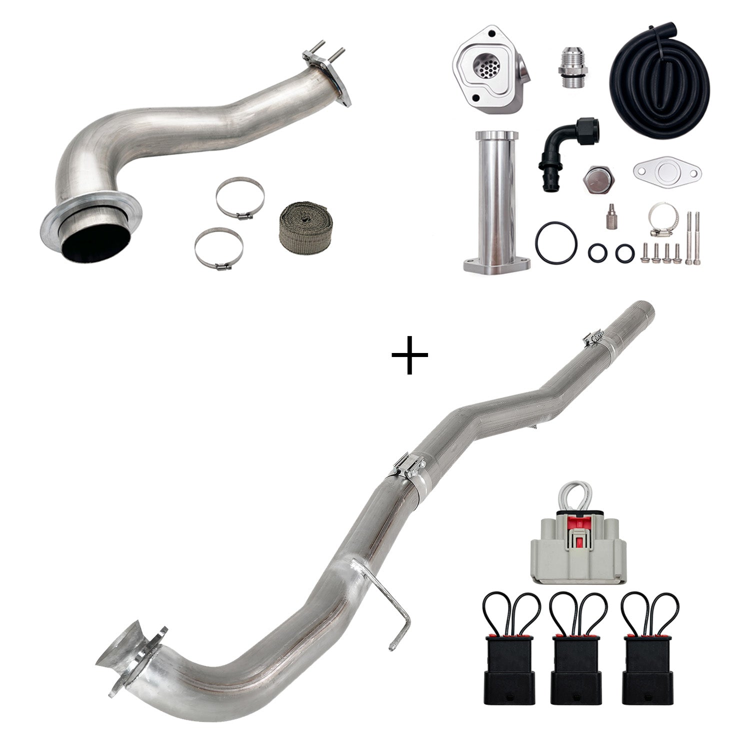 2017-2023 6.6L Duramax L5P DPF/CCV/EGR Delete & Downpipe w/Can Bus kit