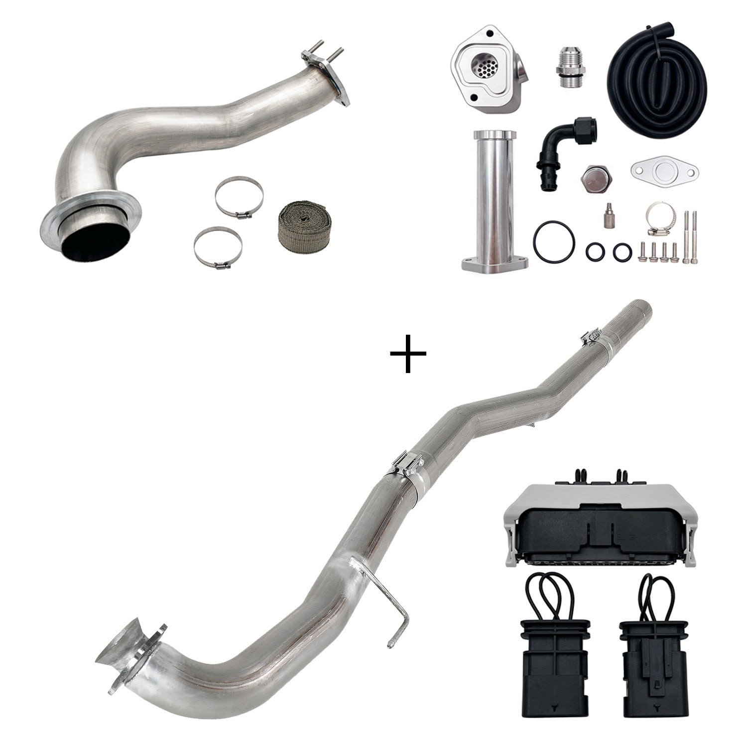 2017-2023 6.6L Duramax L5P DPF/CCV/EGR Delete & Downpipe w/Can Bus kit