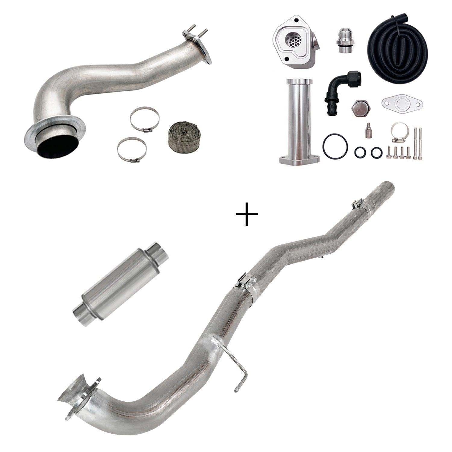 2017-2023 6.6L Duramax L5P DPF/CCV/EGR Delete & Downpipe w/Can Bus kit