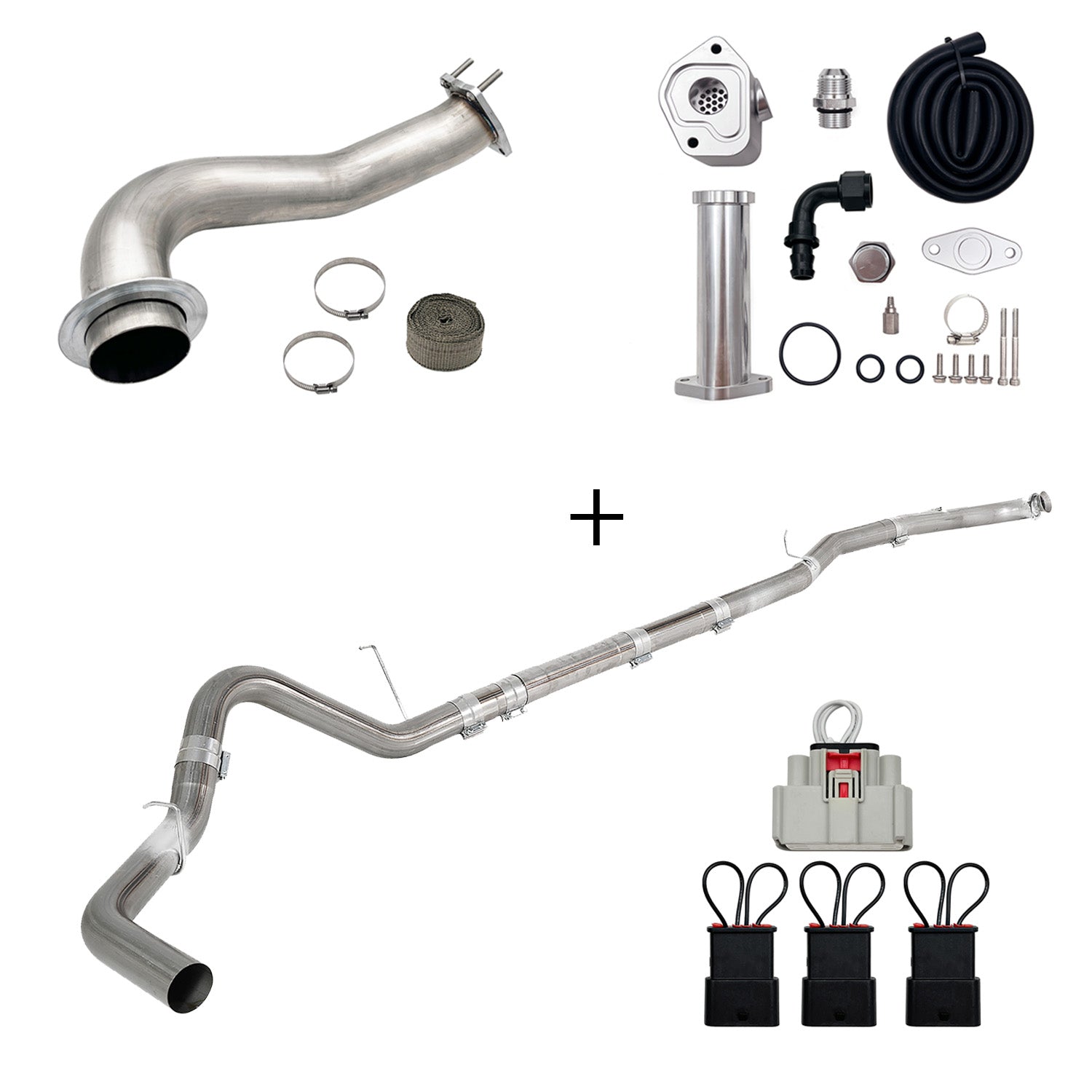 2017-2023 6.6L Duramax L5P DPF/CCV/EGR Delete & Downpipe w/Can Bus kit
