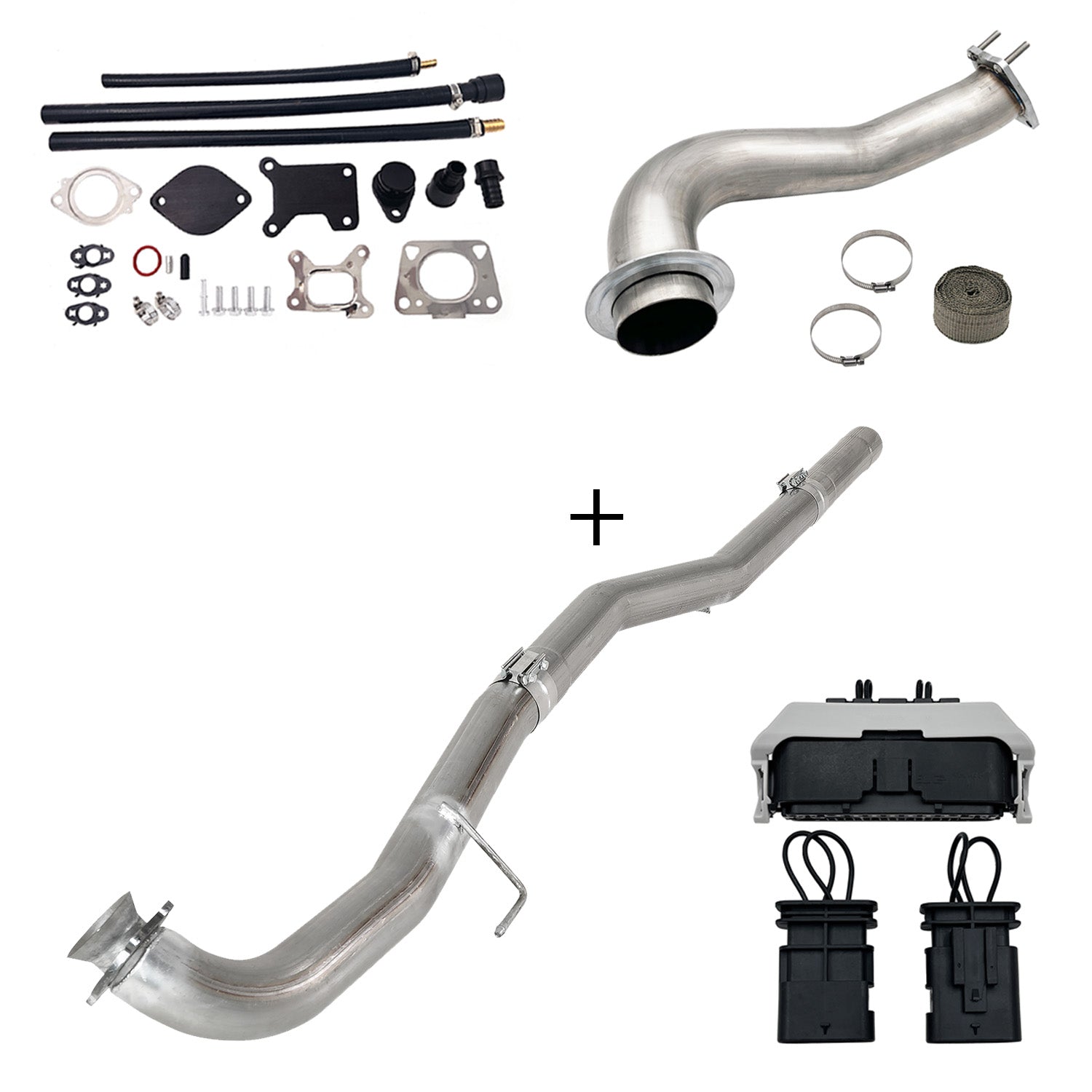 2017-2023 6.6L Duramax L5P DPF/CCV/EGR Delete & Downpipe w/Can Bus kit