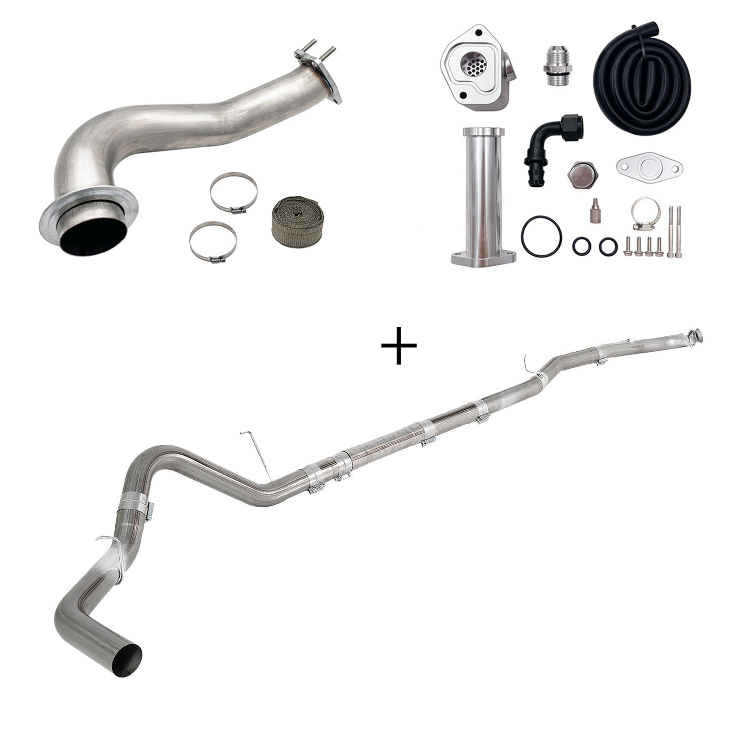 2017-2023 6.6L Duramax L5P DPF/CCV/EGR Delete & Downpipe w/Can Bus kit