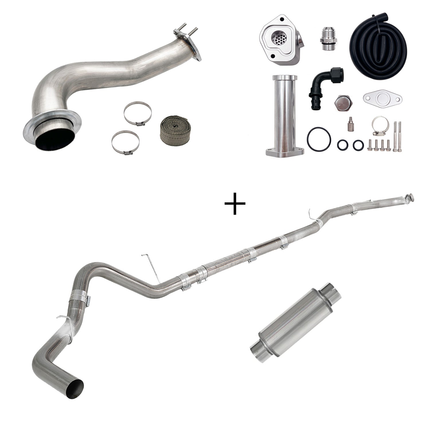 2017-2023 6.6L Duramax L5P DPF/CCV/EGR Delete & Downpipe w/Can Bus kit
