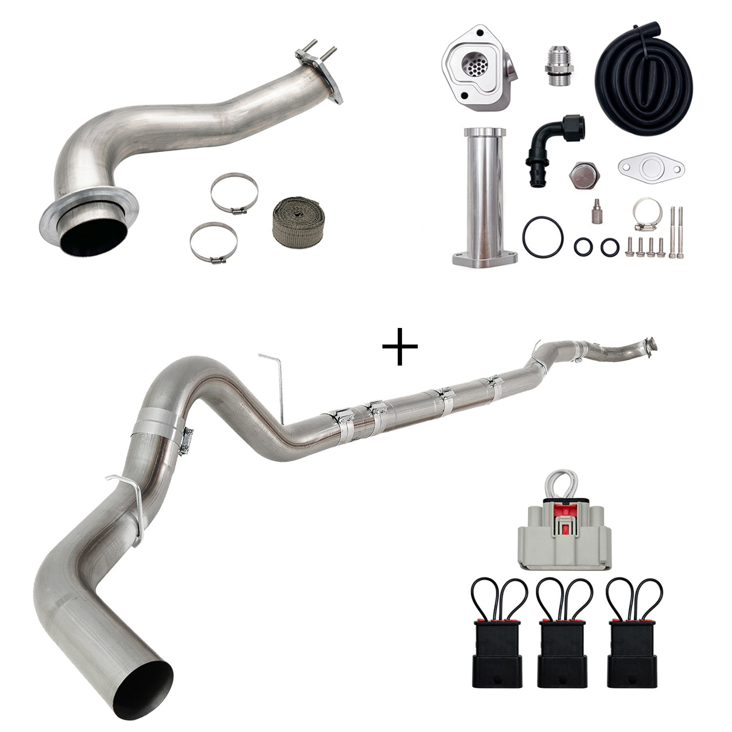 2017-2023 6.6L Duramax L5P DPF/CCV/EGR Delete & Downpipe w/Can Bus kit