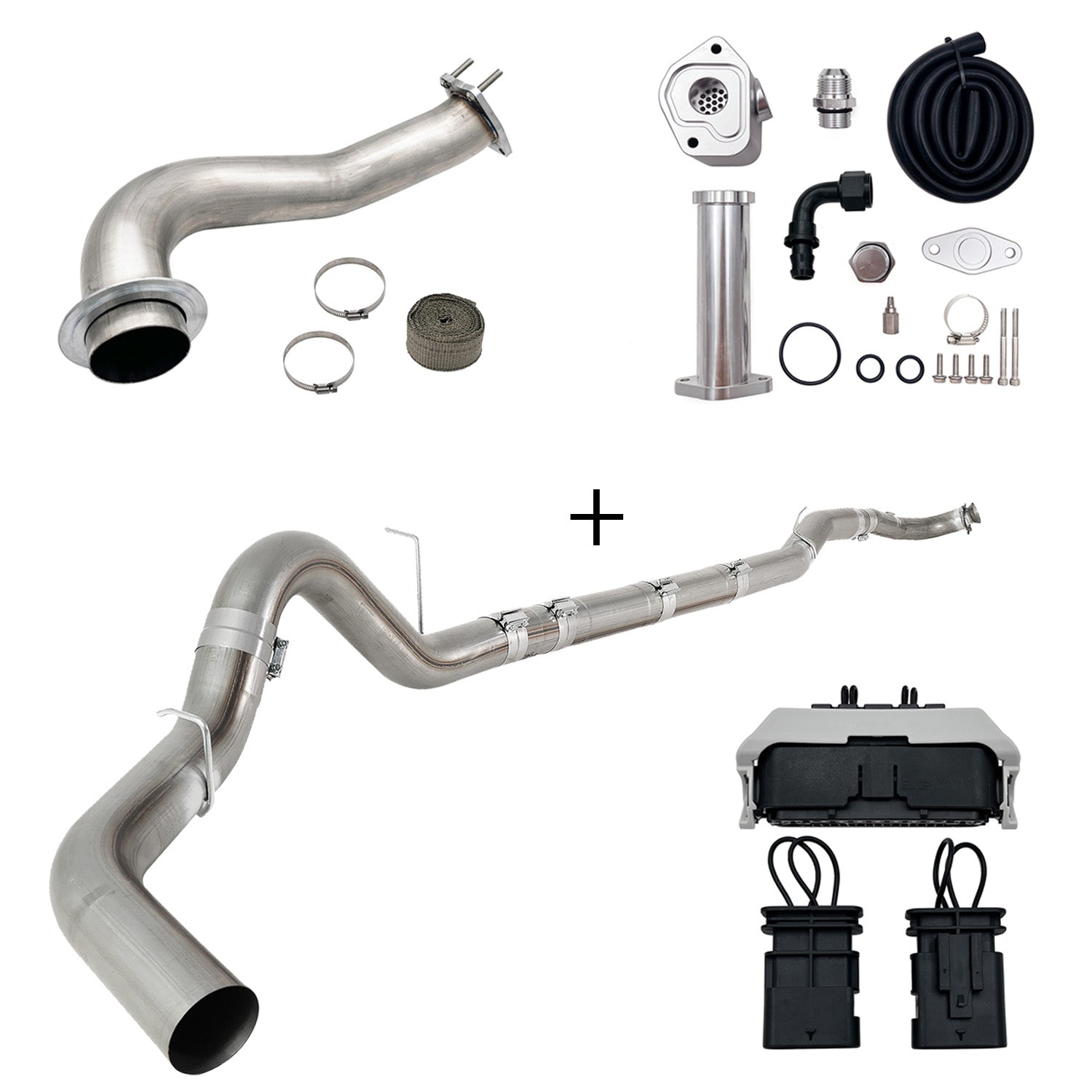 2017-2023 6.6L Duramax L5P DPF/CCV/EGR Delete & Downpipe w/Can Bus kit