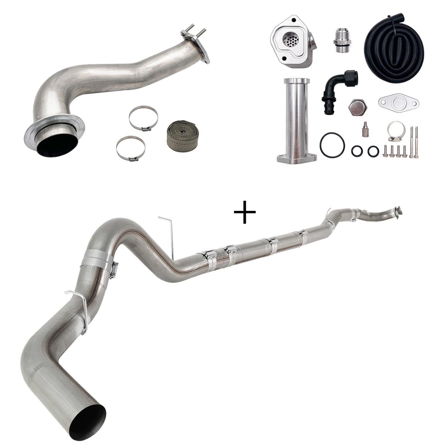 2017-2023 6.6L Duramax L5P DPF/CCV/EGR Delete & Downpipe w/Can Bus kit