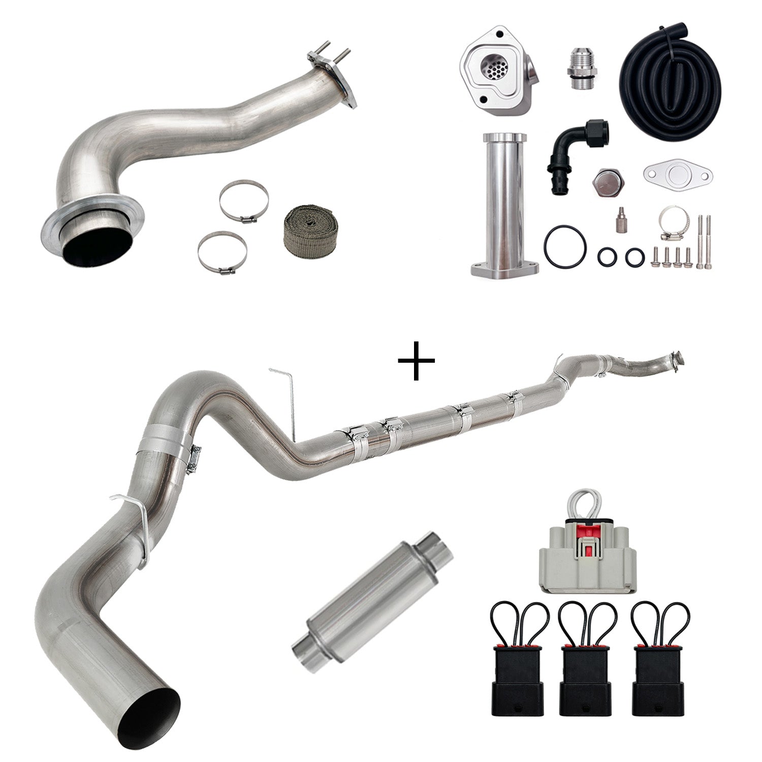 2017-2023 6.6L Duramax L5P DPF/CCV/EGR Delete & Downpipe w/Can Bus kit