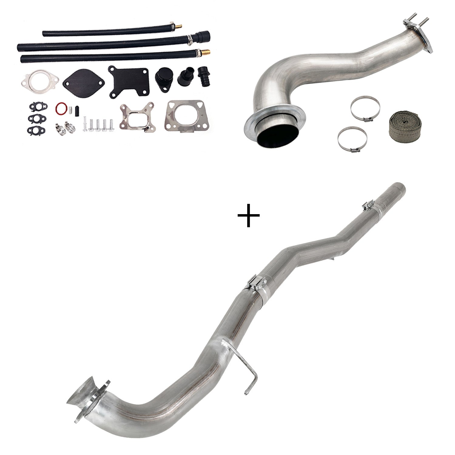 2017-2023 6.6L Duramax L5P DPF/CCV/EGR Delete & Downpipe w/Can Bus kit