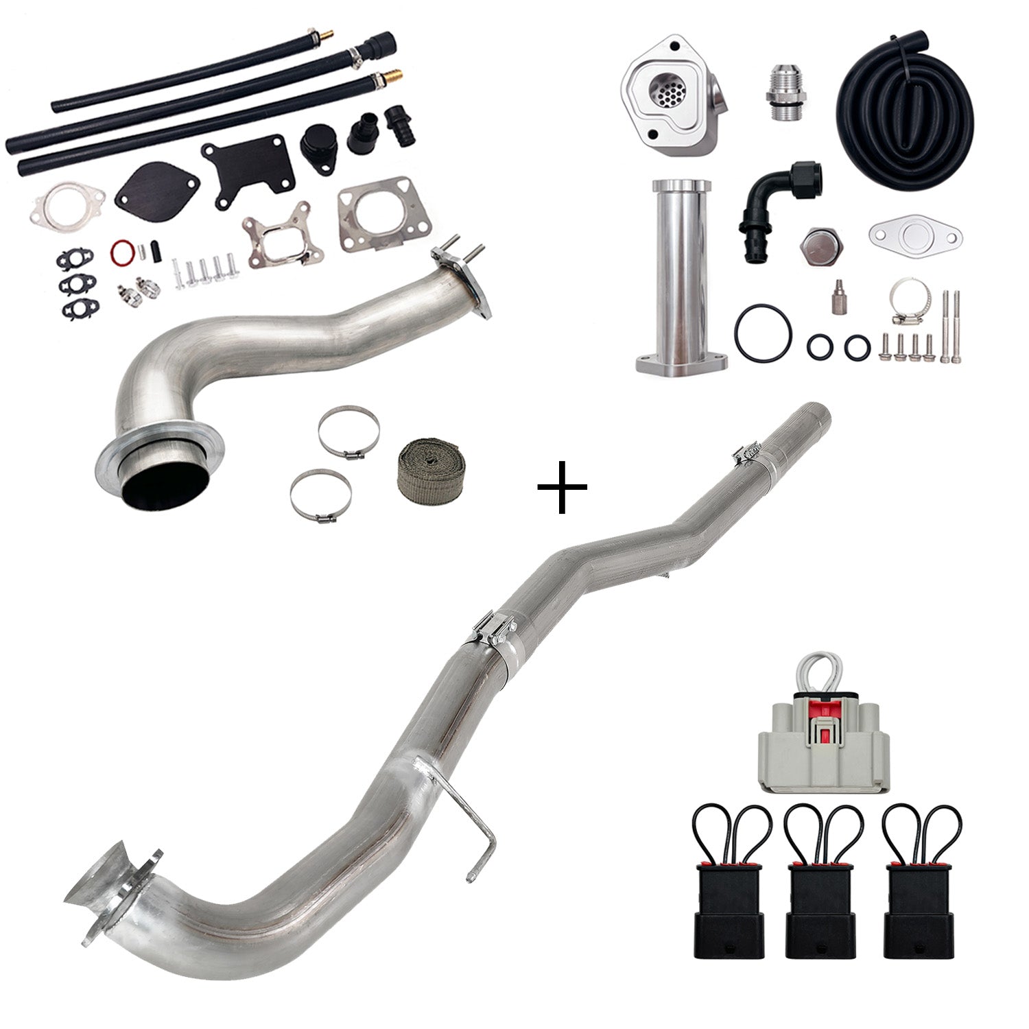 2017-2023 6.6L Duramax L5P DPF/CCV/EGR Delete & Downpipe w/Can Bus kit