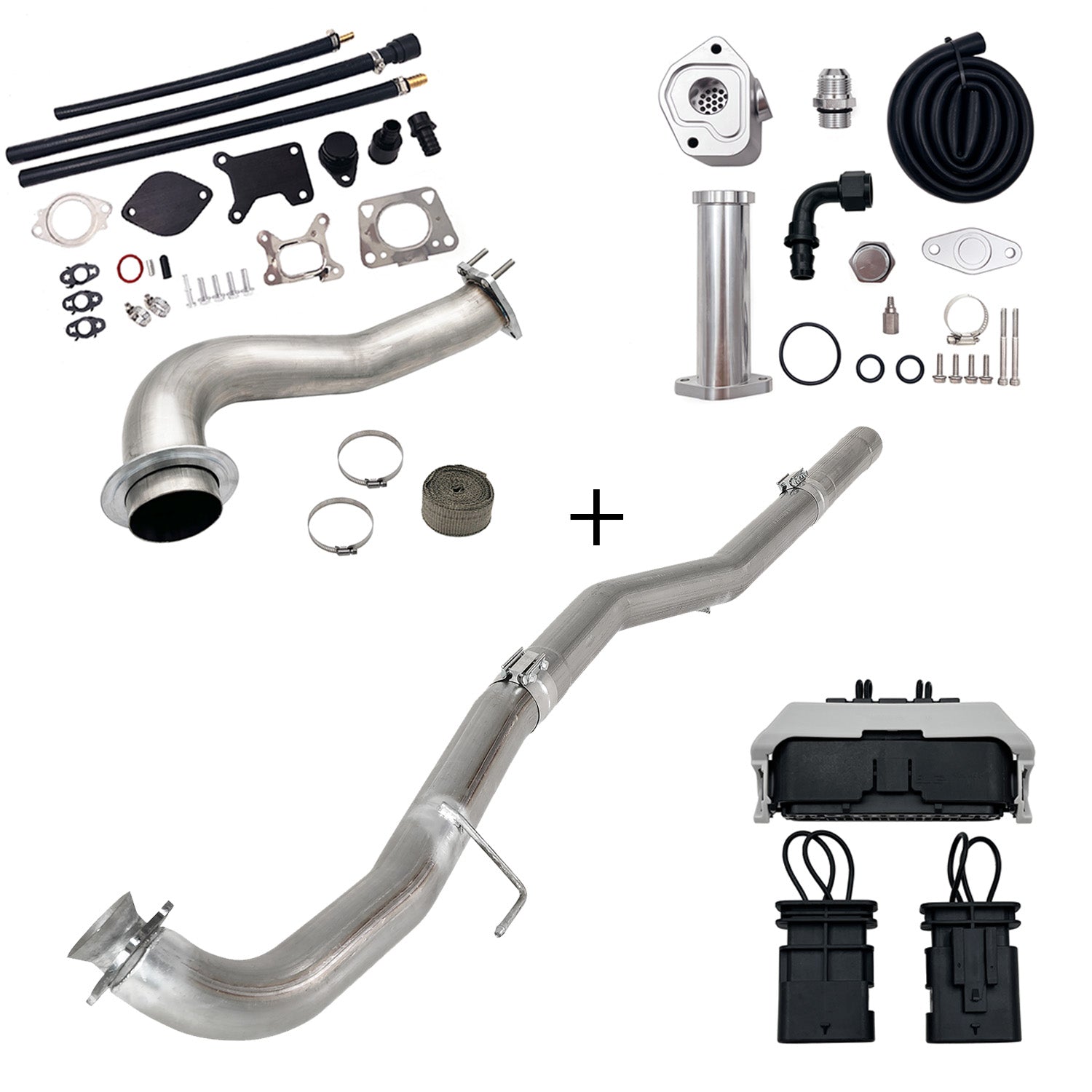 2017-2023 6.6L Duramax L5P DPF/CCV/EGR Delete & Downpipe w/Can Bus kit