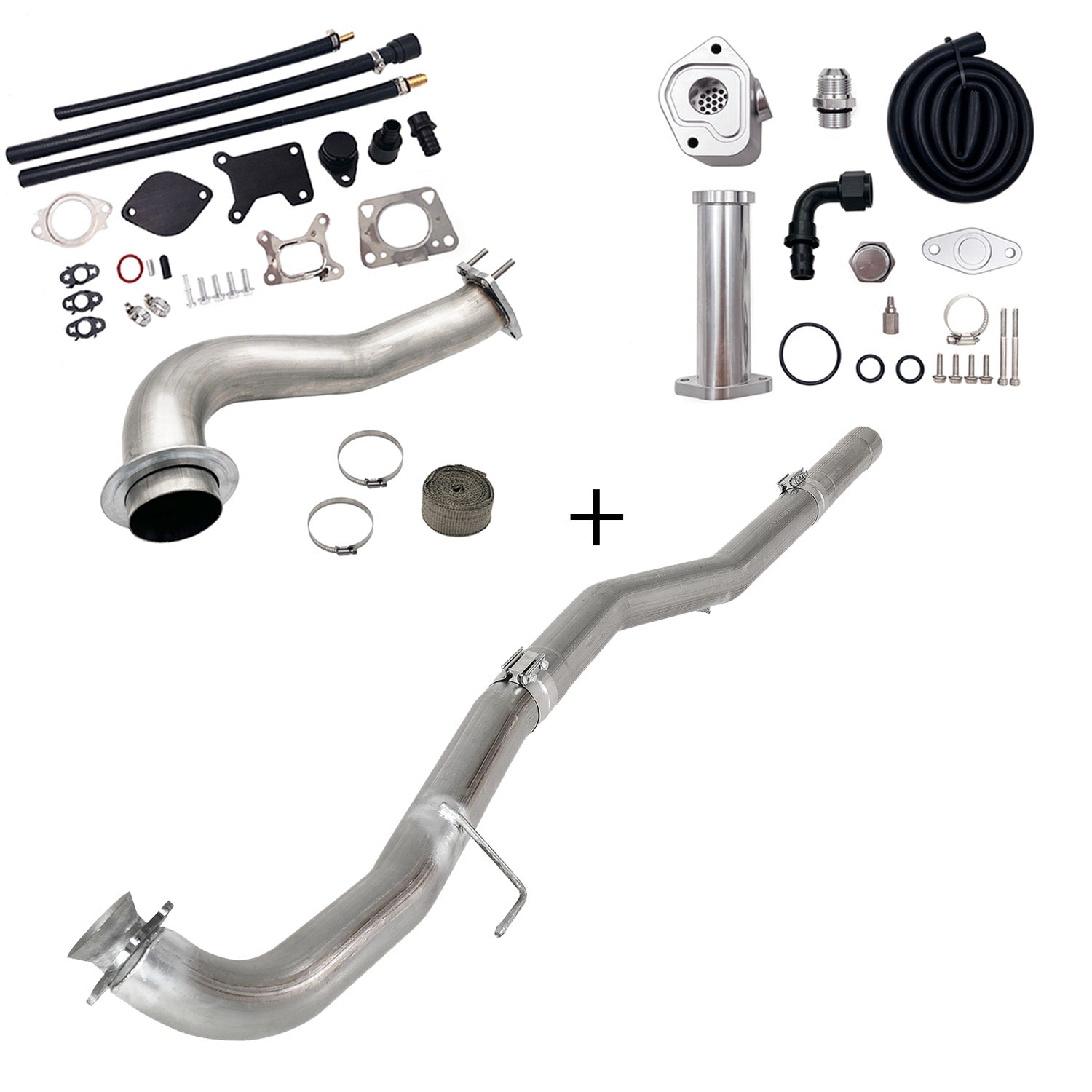2017-2023 6.6L Duramax L5P DPF/CCV/EGR Delete & Downpipe w/Can Bus kit