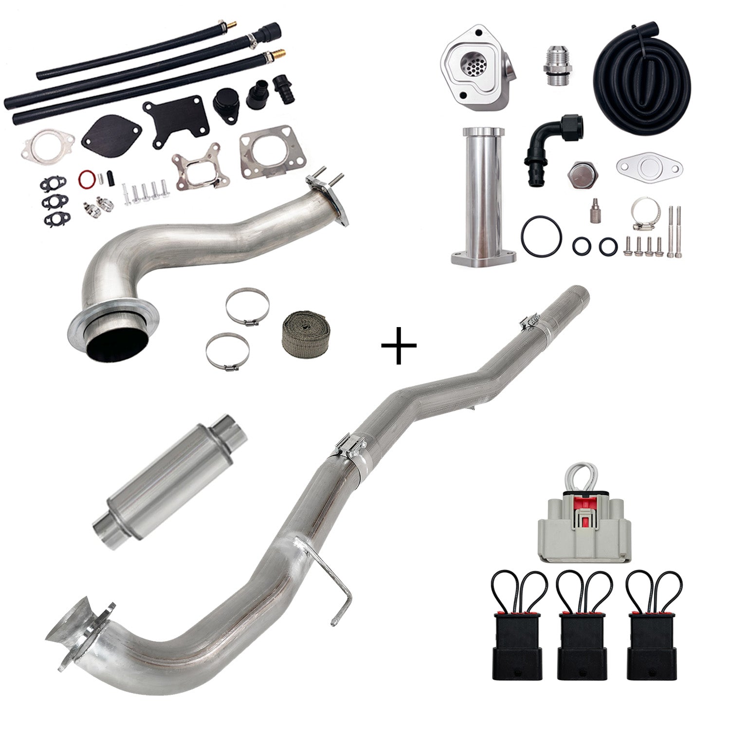 2017-2023 6.6L Duramax L5P DPF/CCV/EGR Delete & Downpipe w/Can Bus kit