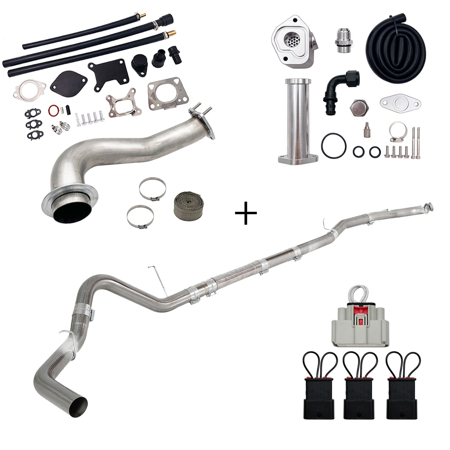 2017-2023 6.6L Duramax L5P DPF/CCV/EGR Delete & Downpipe w/Can Bus kit