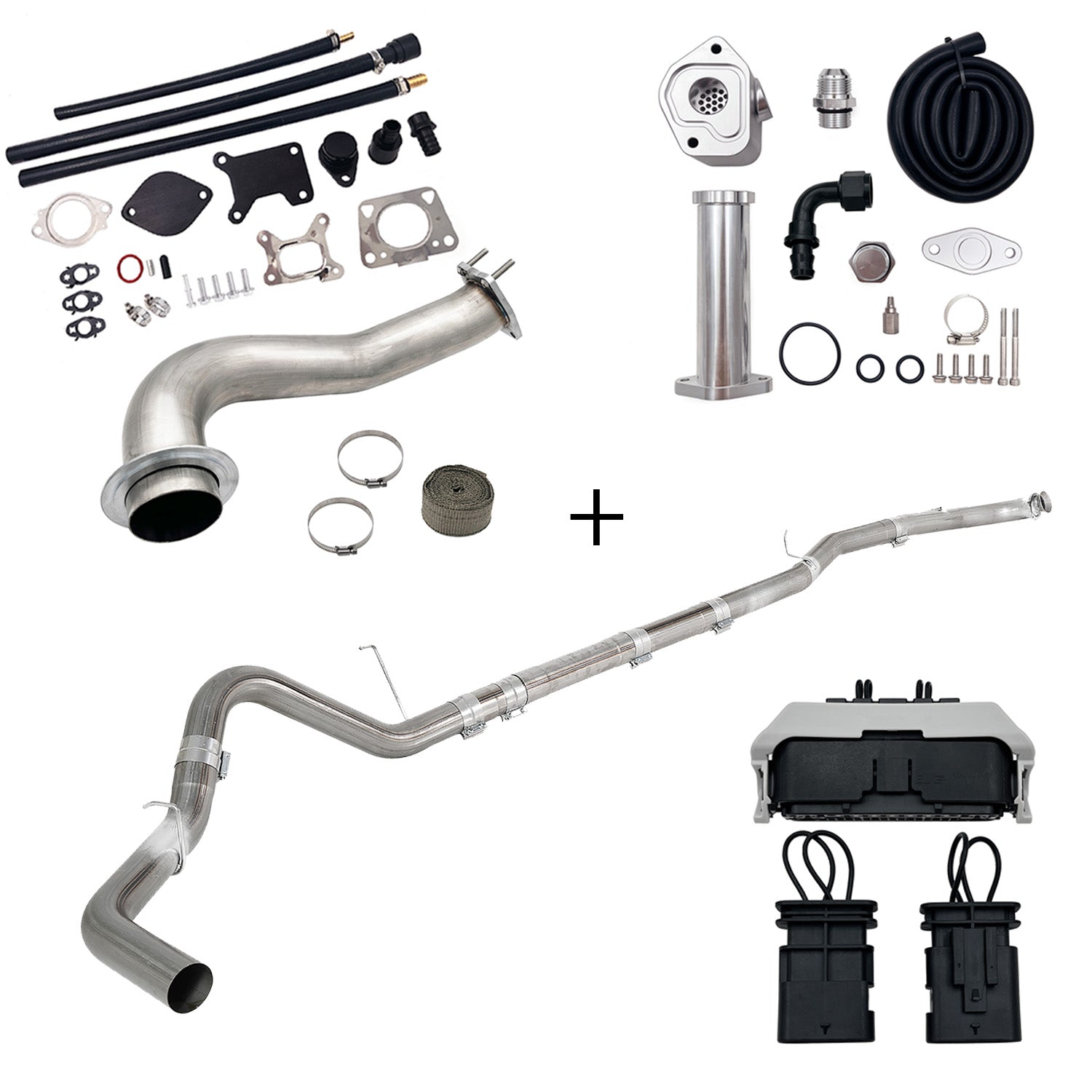 2017-2023 6.6L Duramax L5P DPF/CCV/EGR Delete & Downpipe w/Can Bus kit