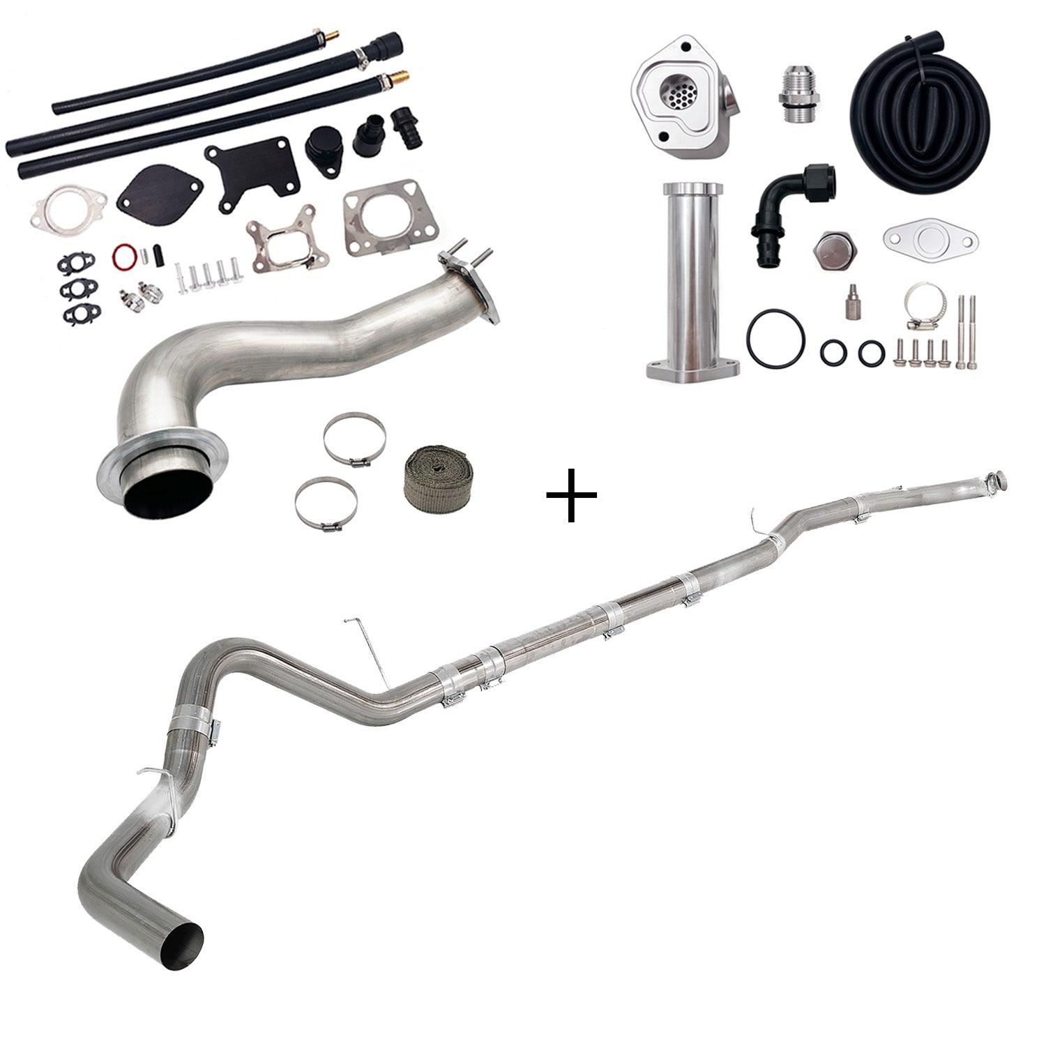 2017-2023 6.6L Duramax L5P DPF/CCV/EGR Delete & Downpipe w/Can Bus kit