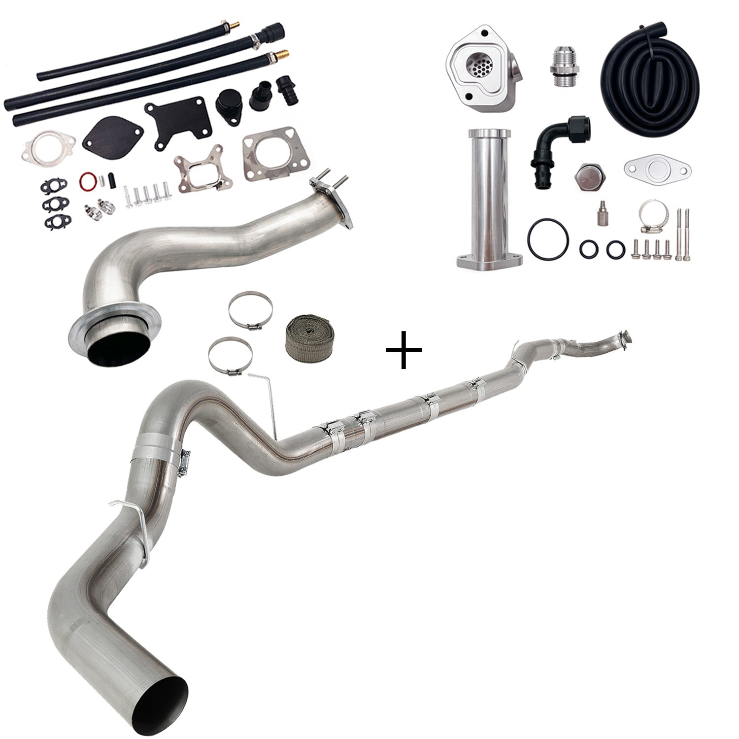 2017-2023 6.6L Duramax L5P DPF/CCV/EGR Delete & Downpipe w/Can Bus kit